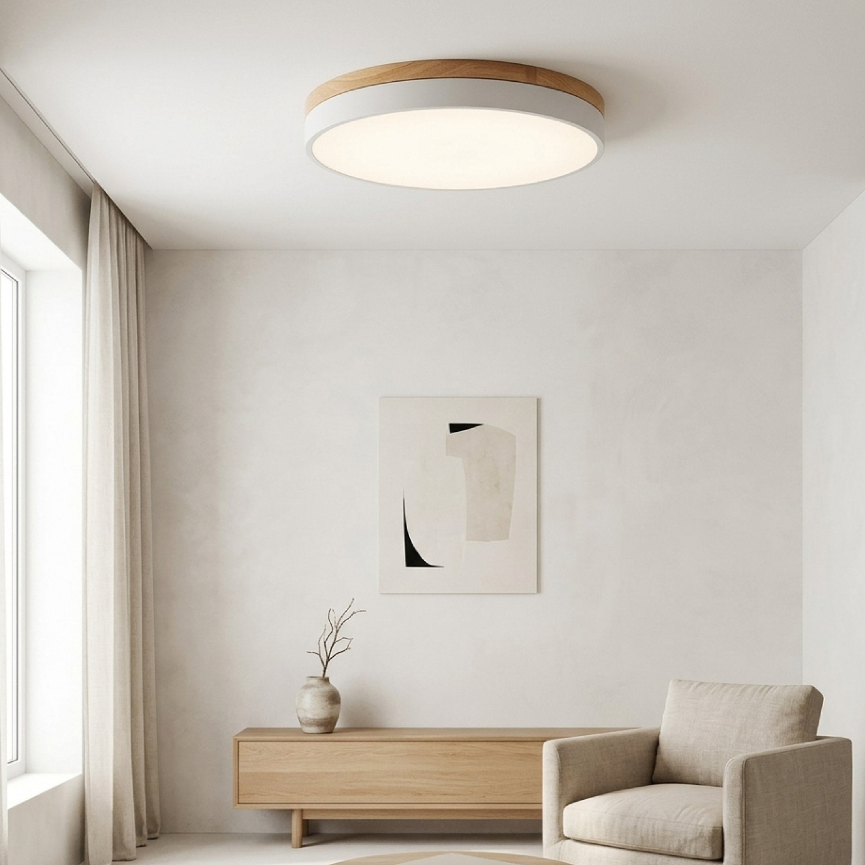 Cabain – Moderne Rund Skive Loftlampe