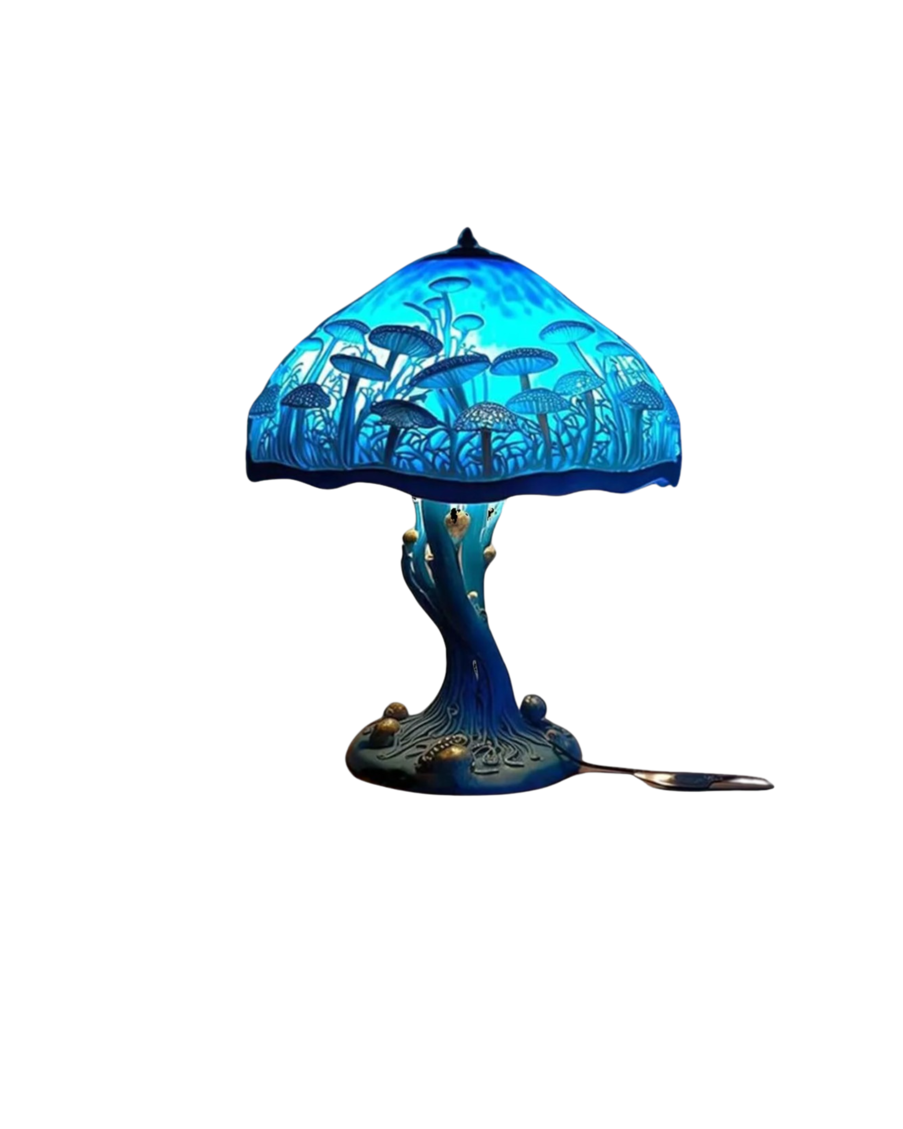 Floravynne – Handcrafted Resin Mushroom Lamp with Vibrant Floral Design and Soothing Ambient Light