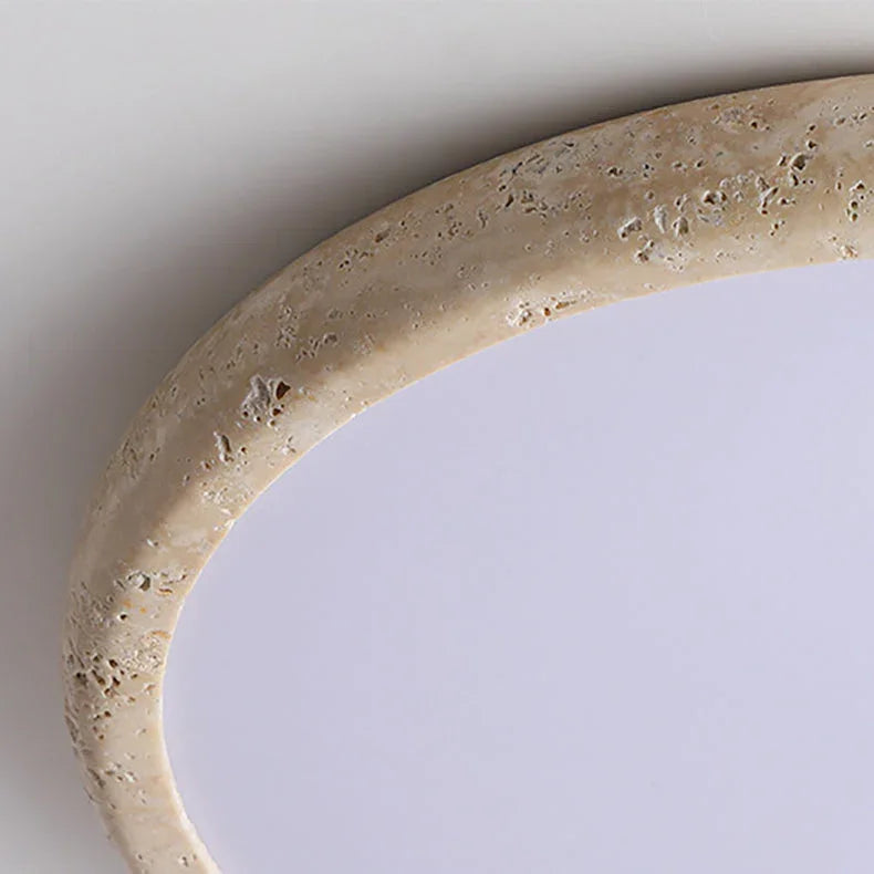 Alvessa – Stropní lampa z travertinového kamene, zapuštěná