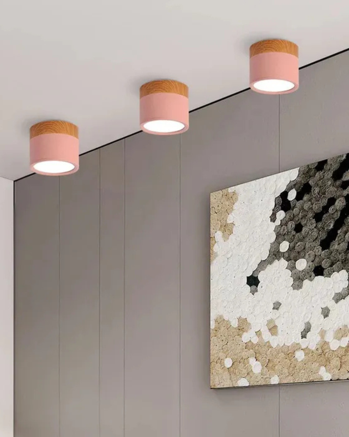 Revionne – Clairon modern, fényerőszabályozható LED mennyezeti lámpa geometriai mintával