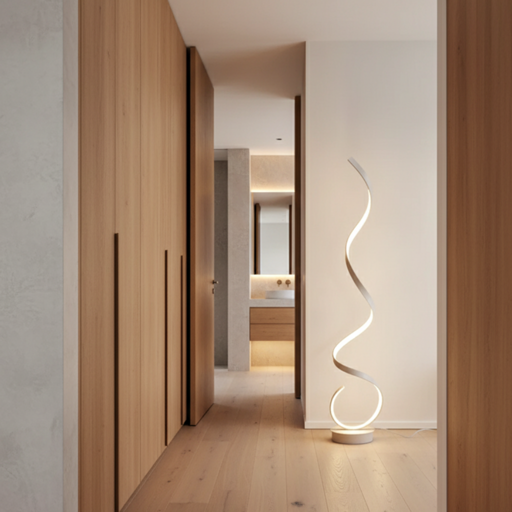 Spiravax - Modern, fényerőszabályozható LED csigalámpa nappaliba