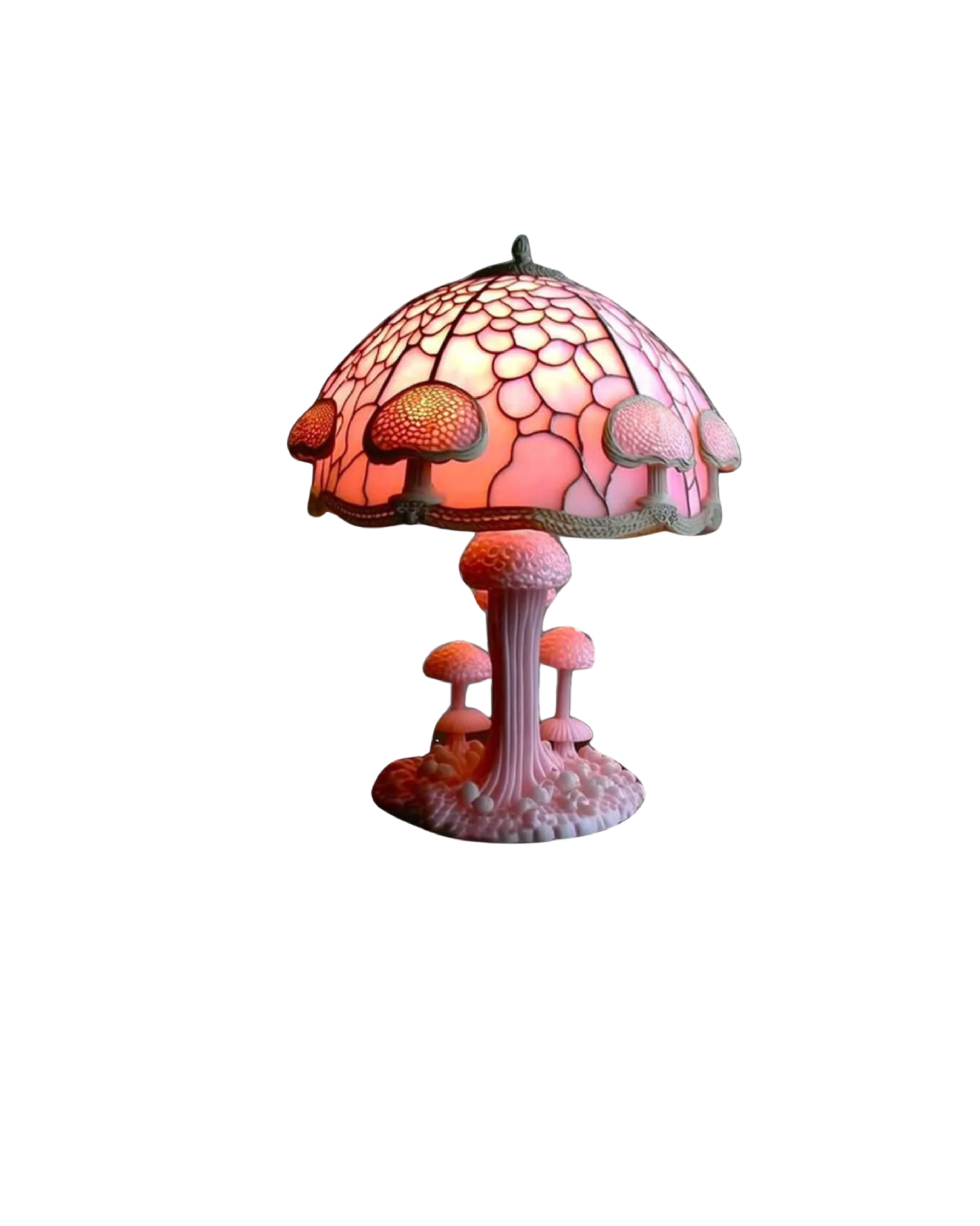 Floravynne – Handcrafted Resin Mushroom Lamp with Vibrant Floral Design and Soothing Ambient Light