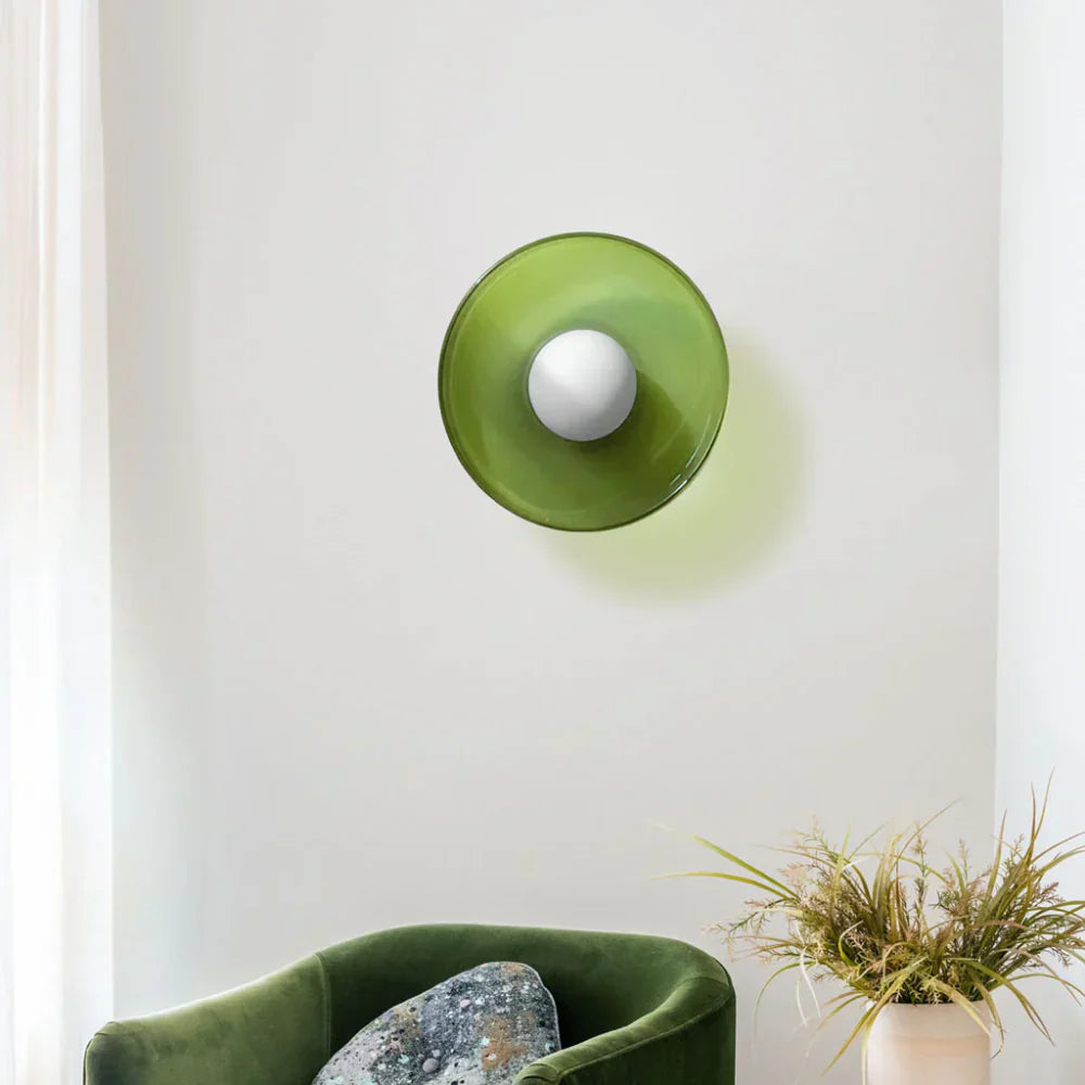 Olivora – Északi üveg olívabogyó korong fali és mennyezeti lámpa