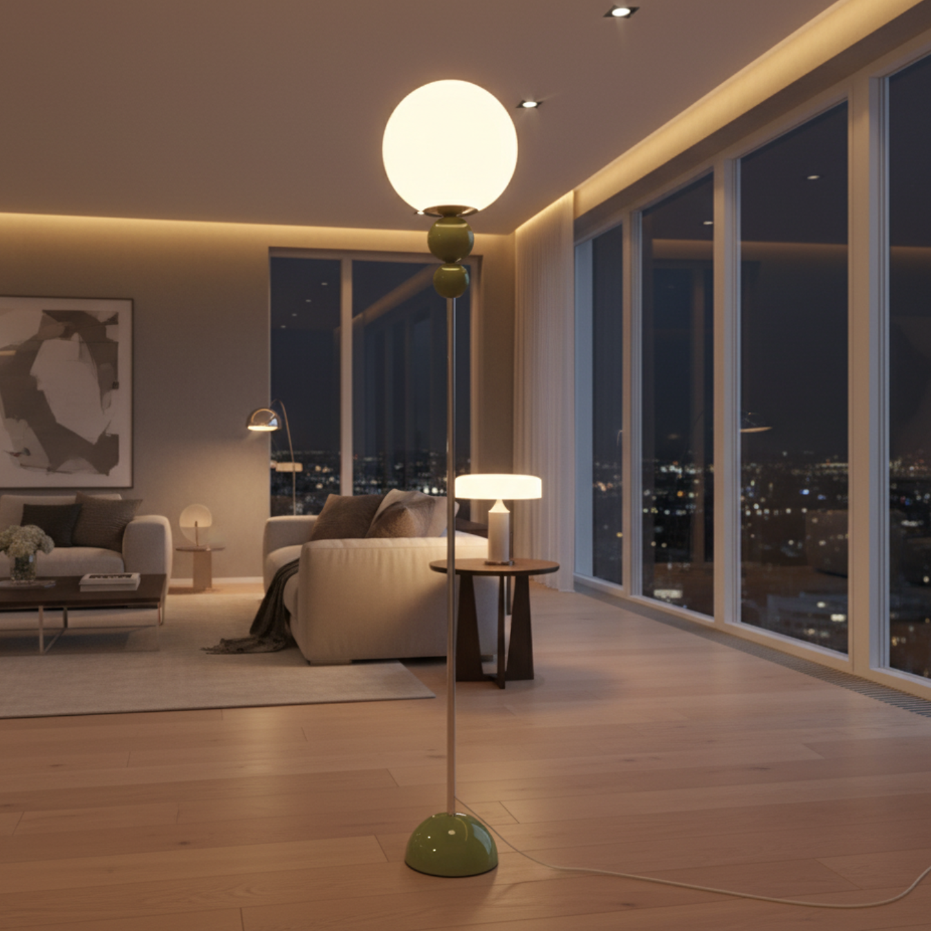 Dornelle – Lampada da terra elegante e moderna a LED per soggiorno e ufficio