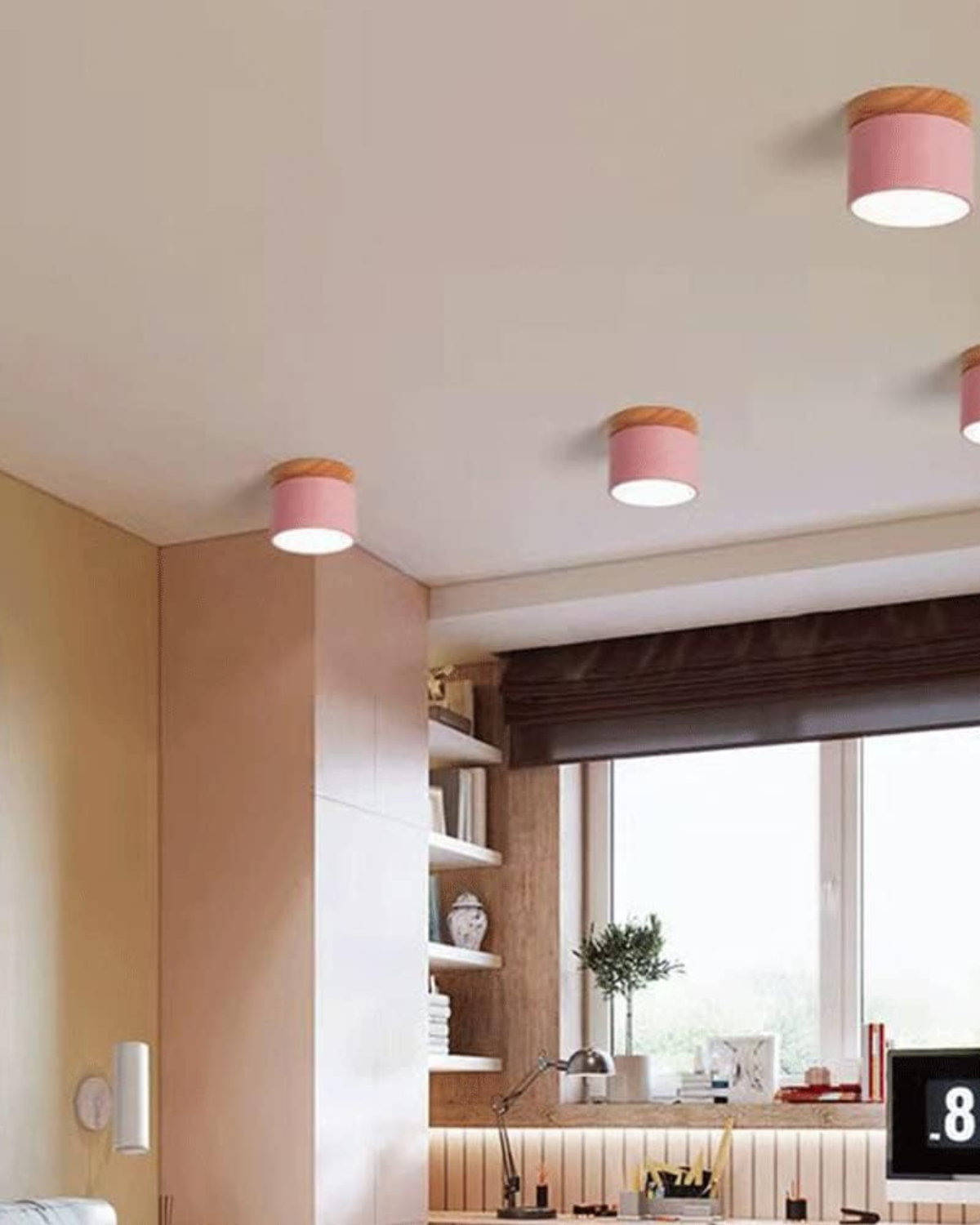 Revionne – Clairon modern, fényerőszabályozható LED mennyezeti lámpa geometriai mintával