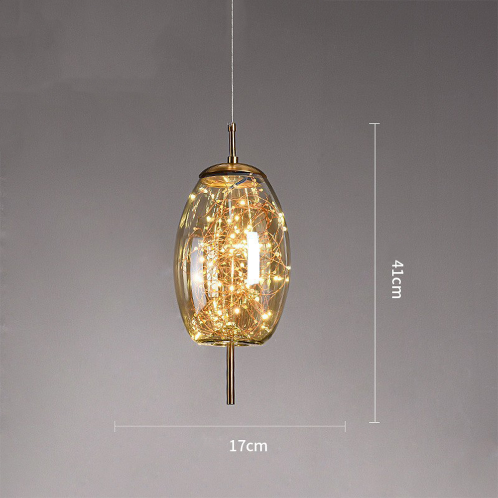 Karon – Skleněné LED závěsné svítidlo teplá bílá