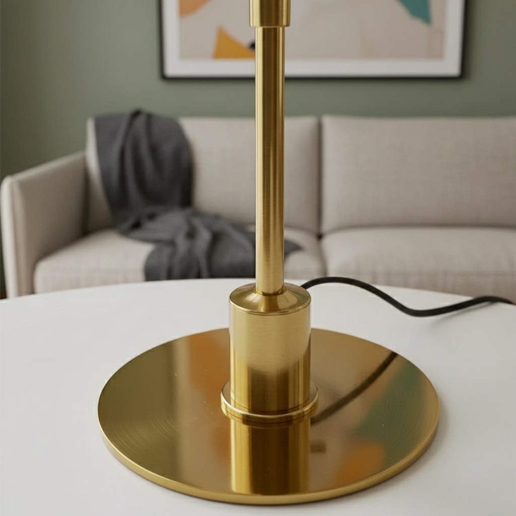 Solviane - Lampada da tavolo in vetro scandinava con illuminazione LED minimalista