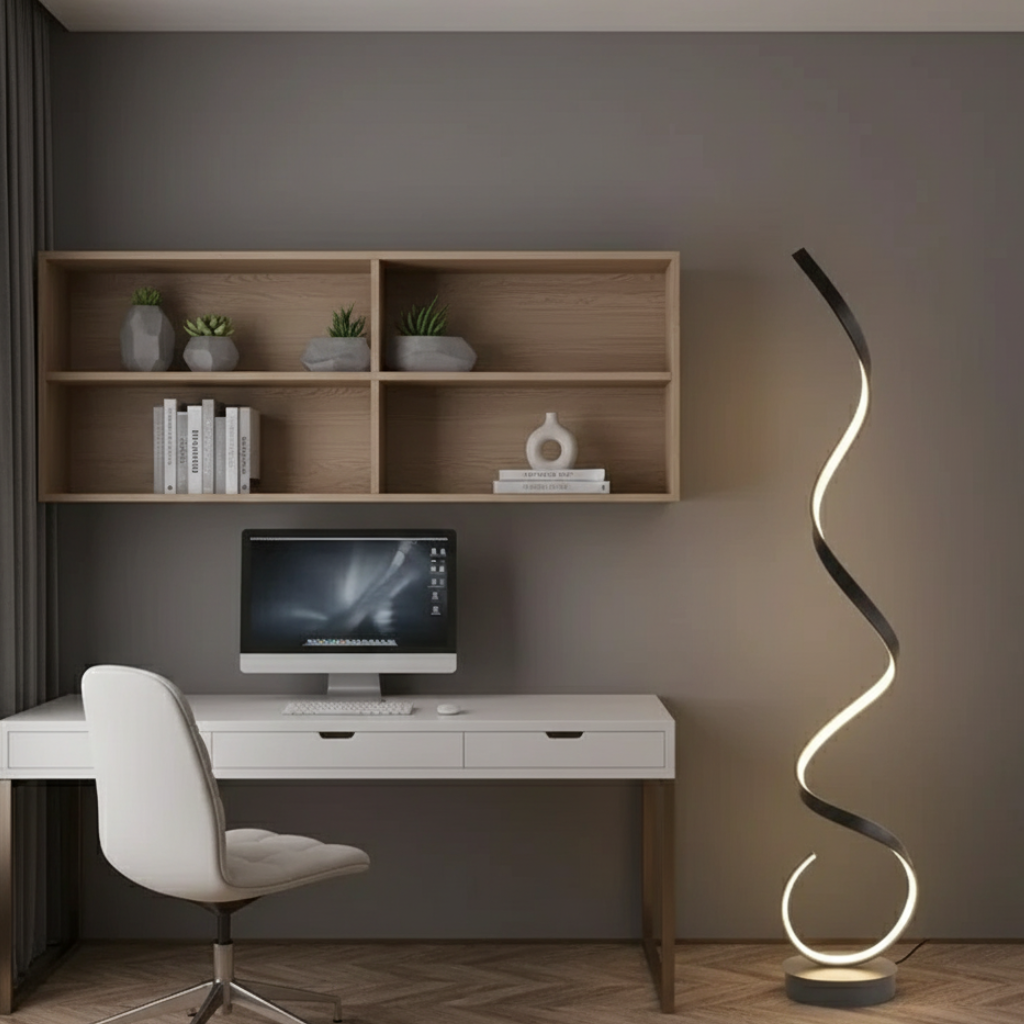 Spiravax - Modern, fényerőszabályozható LED csigalámpa nappaliba