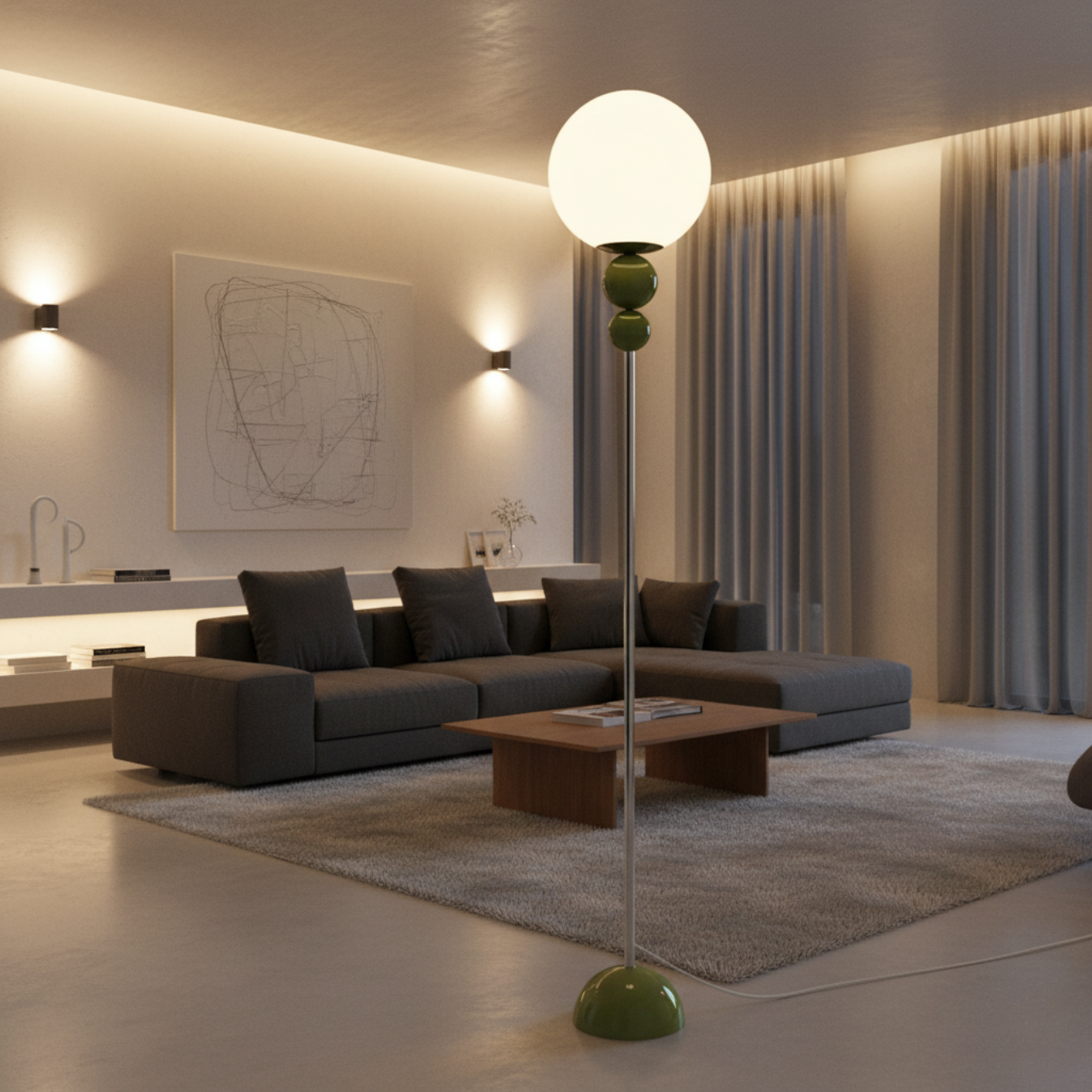 Dornelle – Lampada da terra elegante e moderna a LED per soggiorno e ufficio