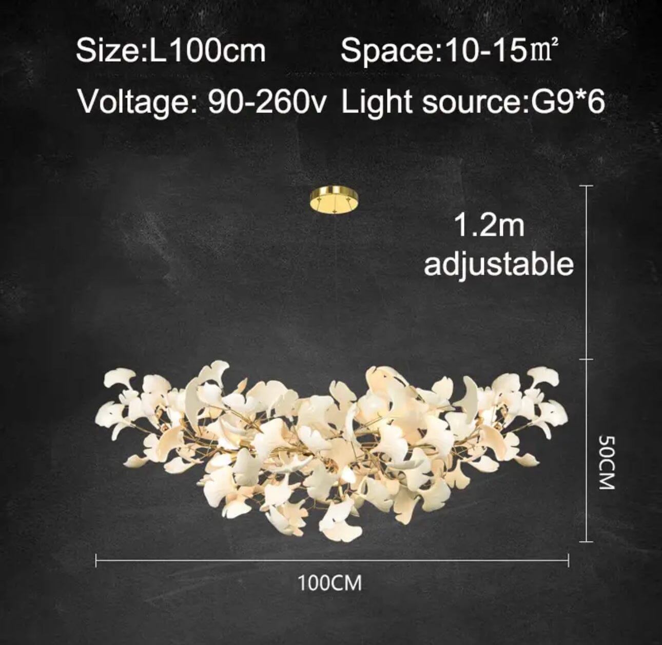 Ceravelle – Dimmable LED Ceramic Petal Chandelier