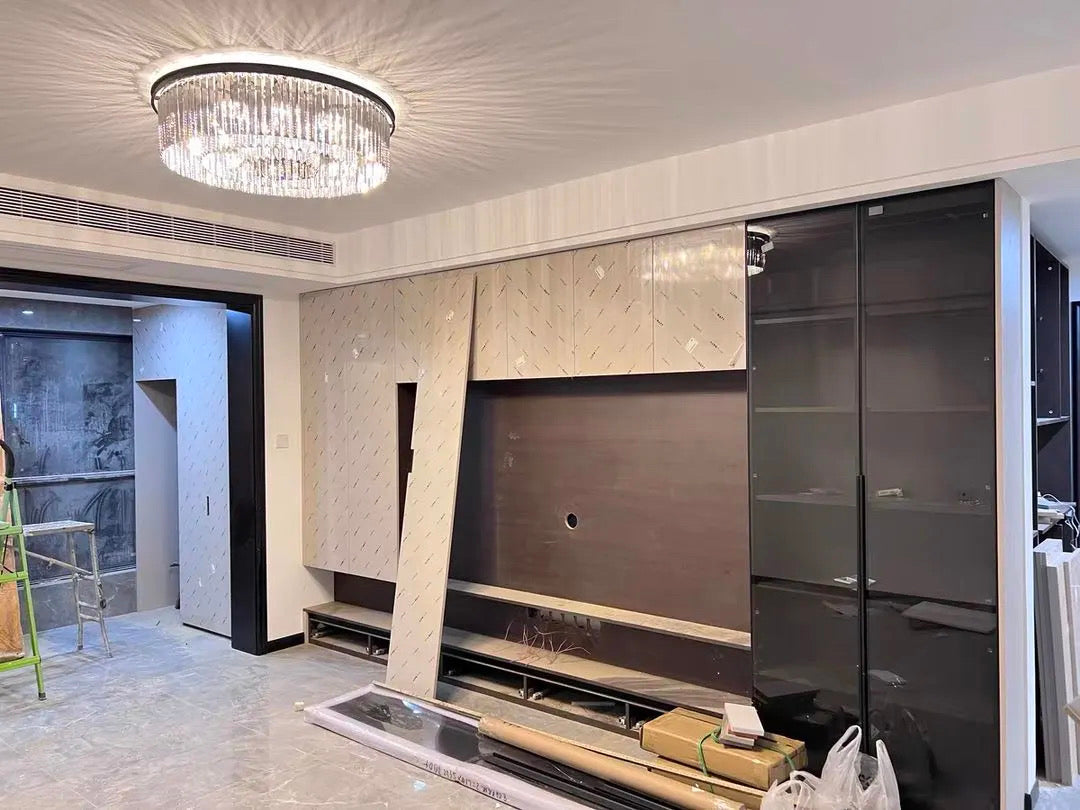 Tavorell – Skulpturel Glasglobelysekrone