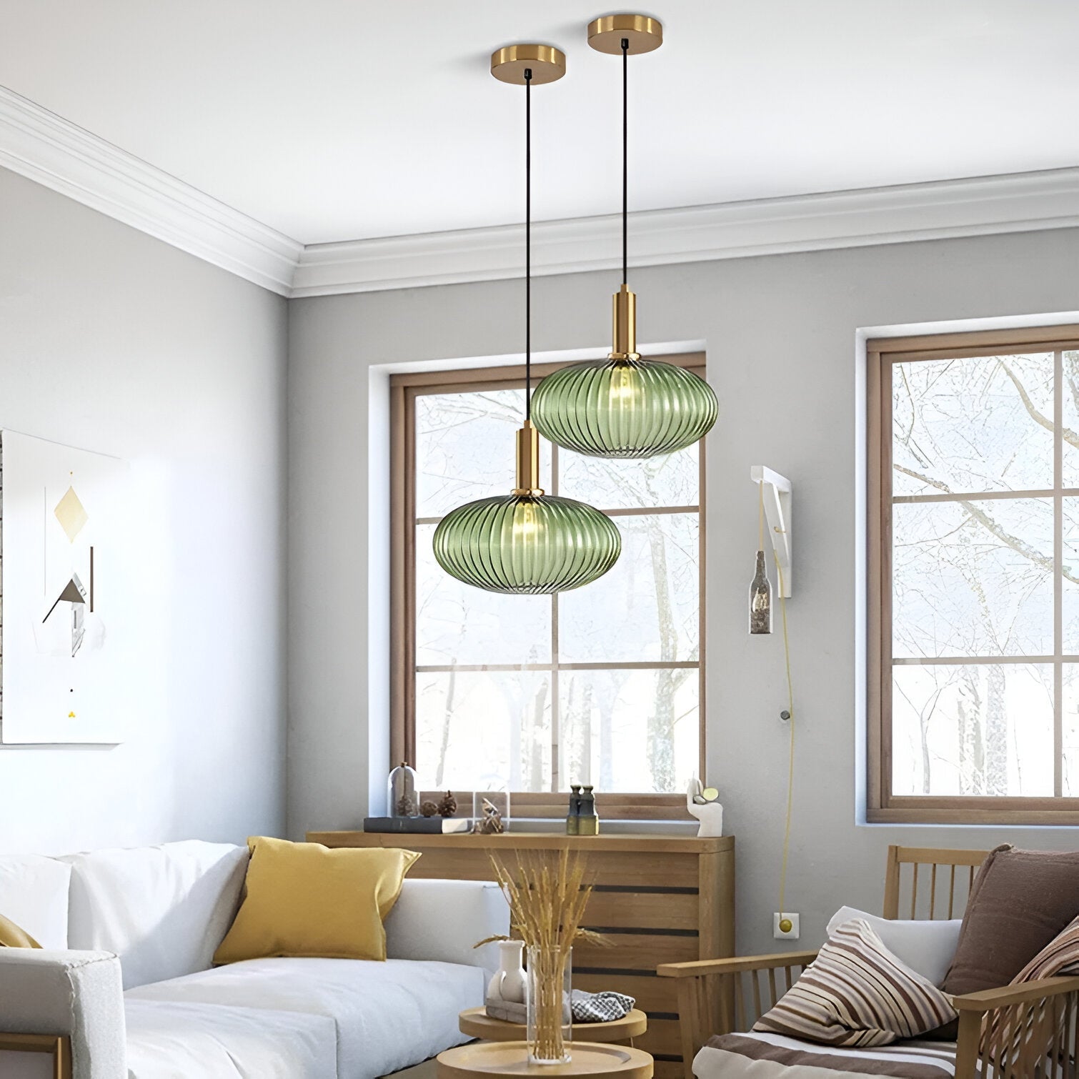 Ezryn - Nordic Colorful Glass Retro Pendant Light