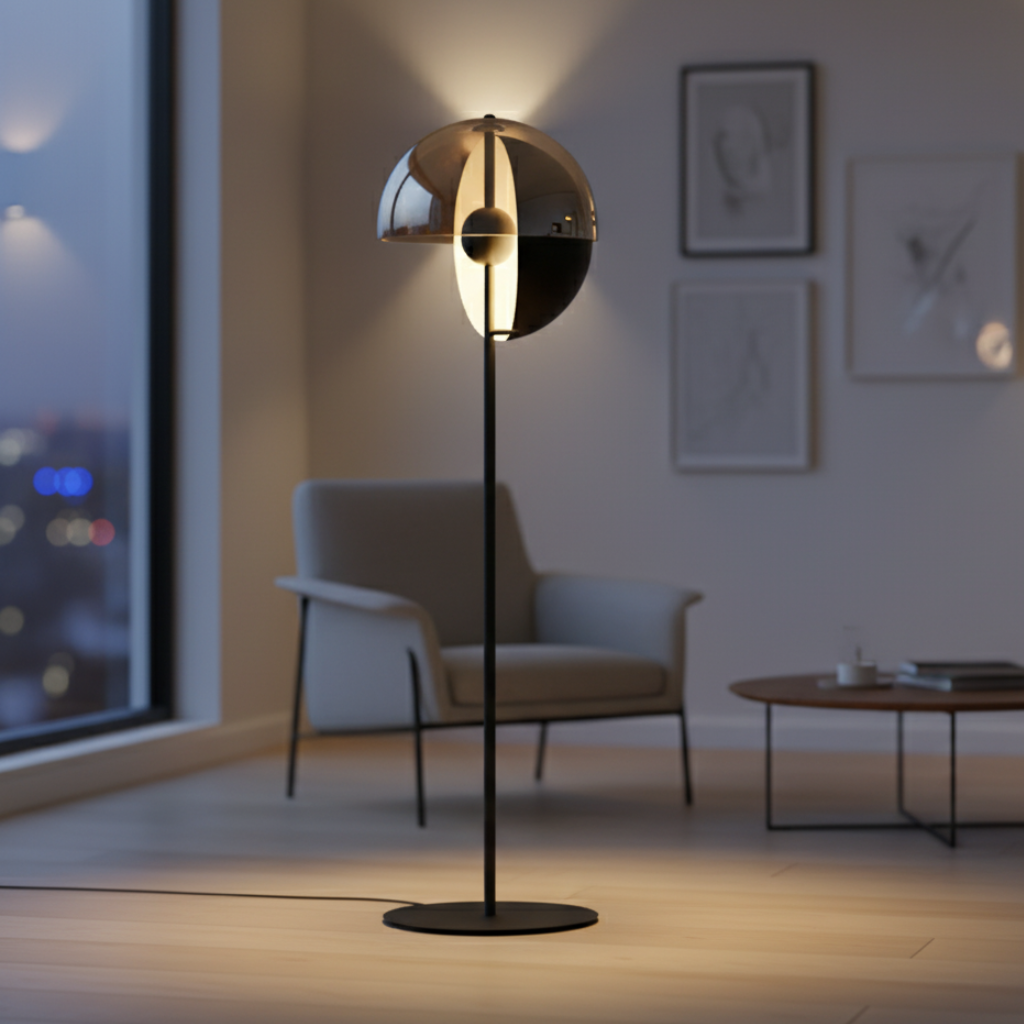 Eryndor – Elegant Glas Moderne Gulvlampe