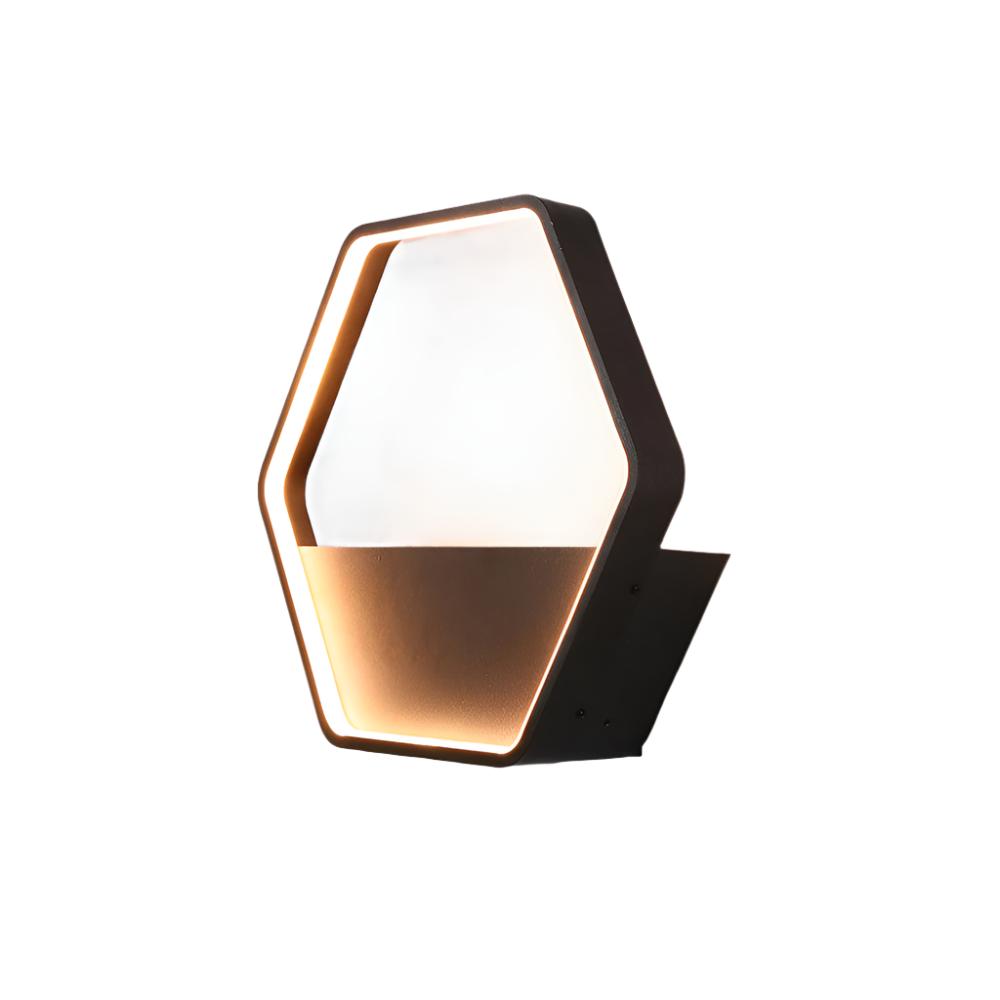 Hexara - Minimalist Hexagonal Ring with Shelf IP65 Waterproof Outdoor Light