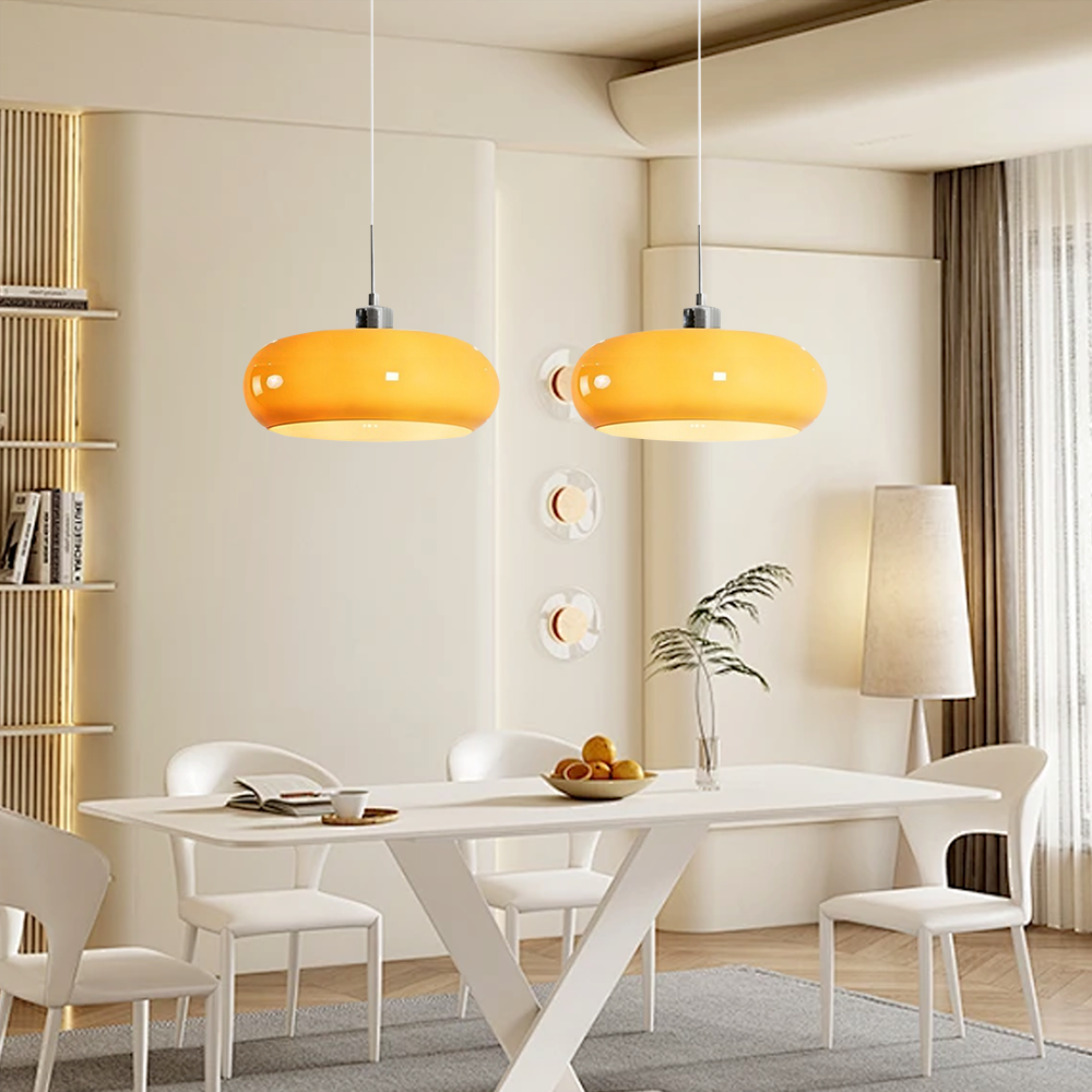 Neuvina – Bauhaus Glass Pendant Light With Hand Blown Shade