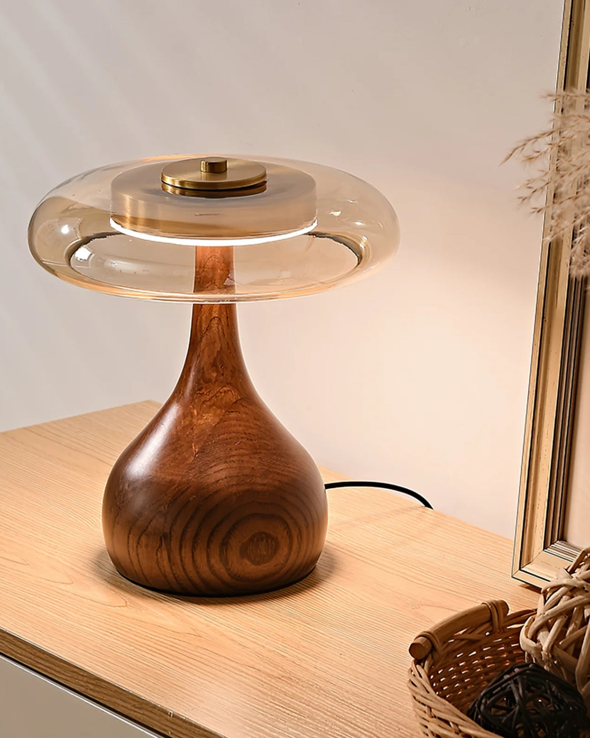 Cryvalis – Elegantní stolní lampa ze skla s nastavitelným LED osvětlením