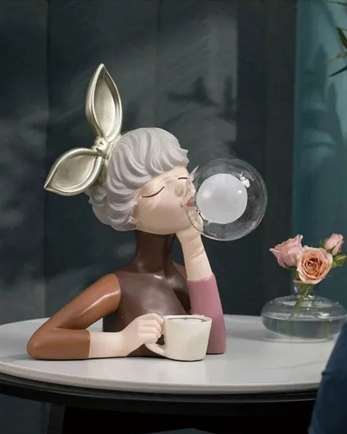 Sylvire - Lámpara de mesa con burbujas de luz