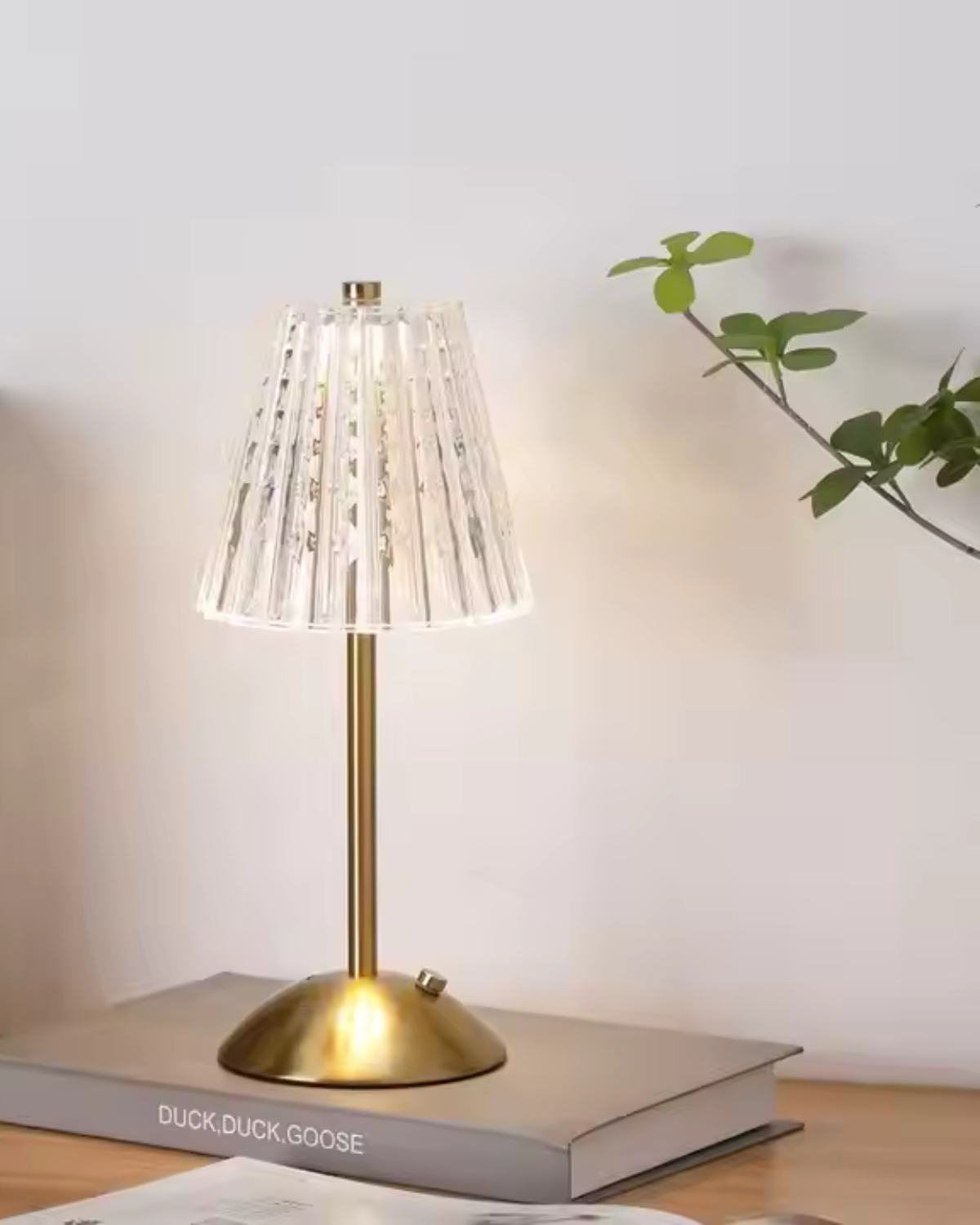 Glyntara – Lampada da Tavolo Ricaricabile con Tre Colori di Luce Regolabili