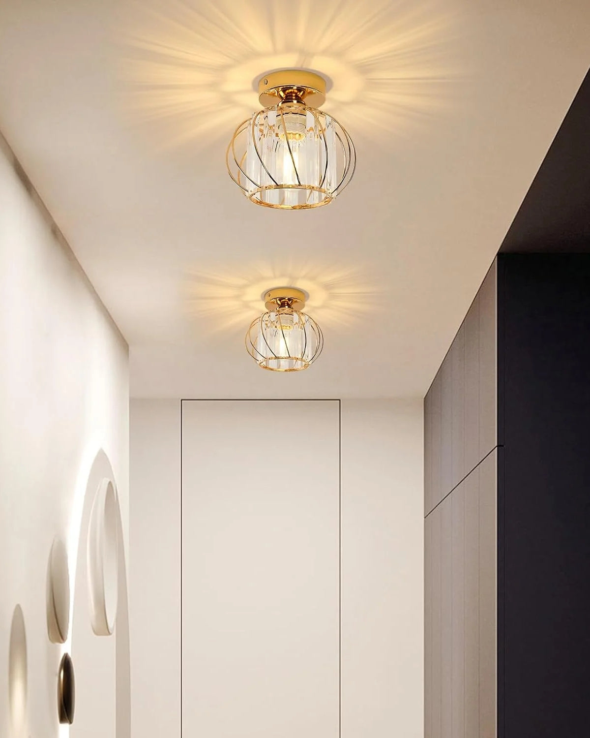 Élaris – Csillagihlette Szobrászati Kristály Mennyezeti Lámpa