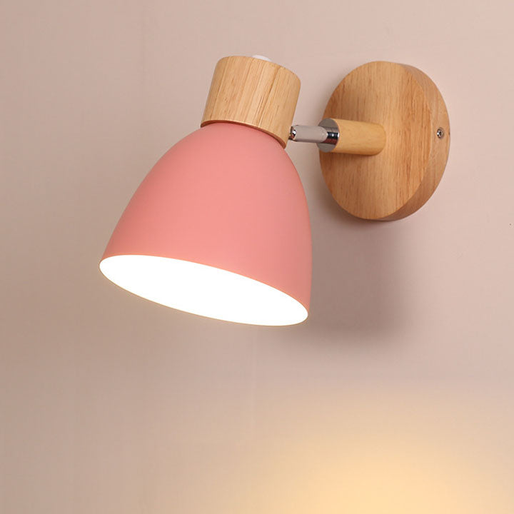 Nelvira – Minimalist Wooden Cone LED Wall Light