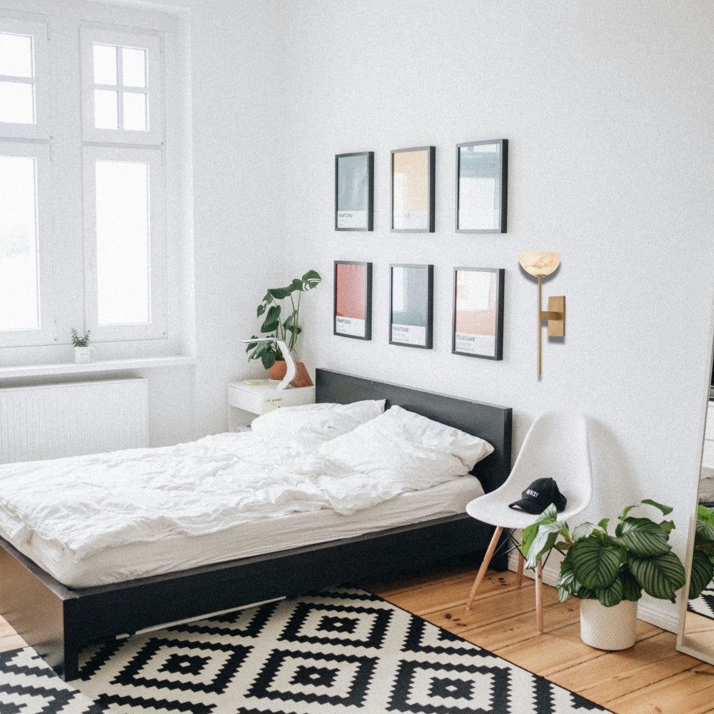 Cuphera – Alabasterkop Minimalistisk Væglampe