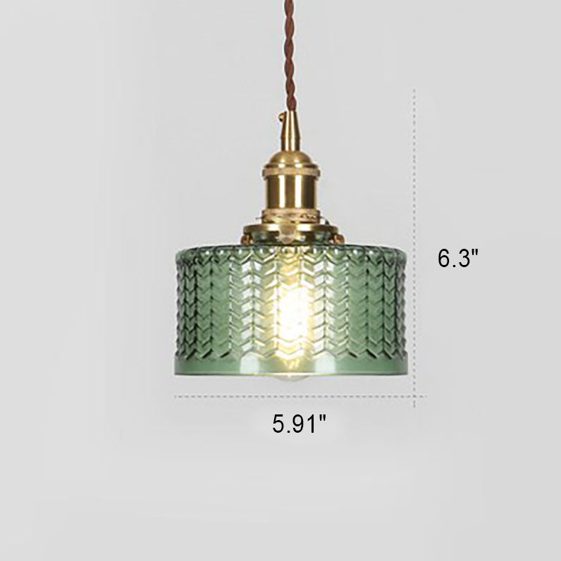 Nivoran - Suspension ronde en verre laiton LED