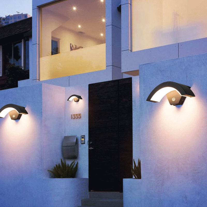 Eryndor - Nordic Arc Metal LED IP65 Waterproof Outdoor Wall Light