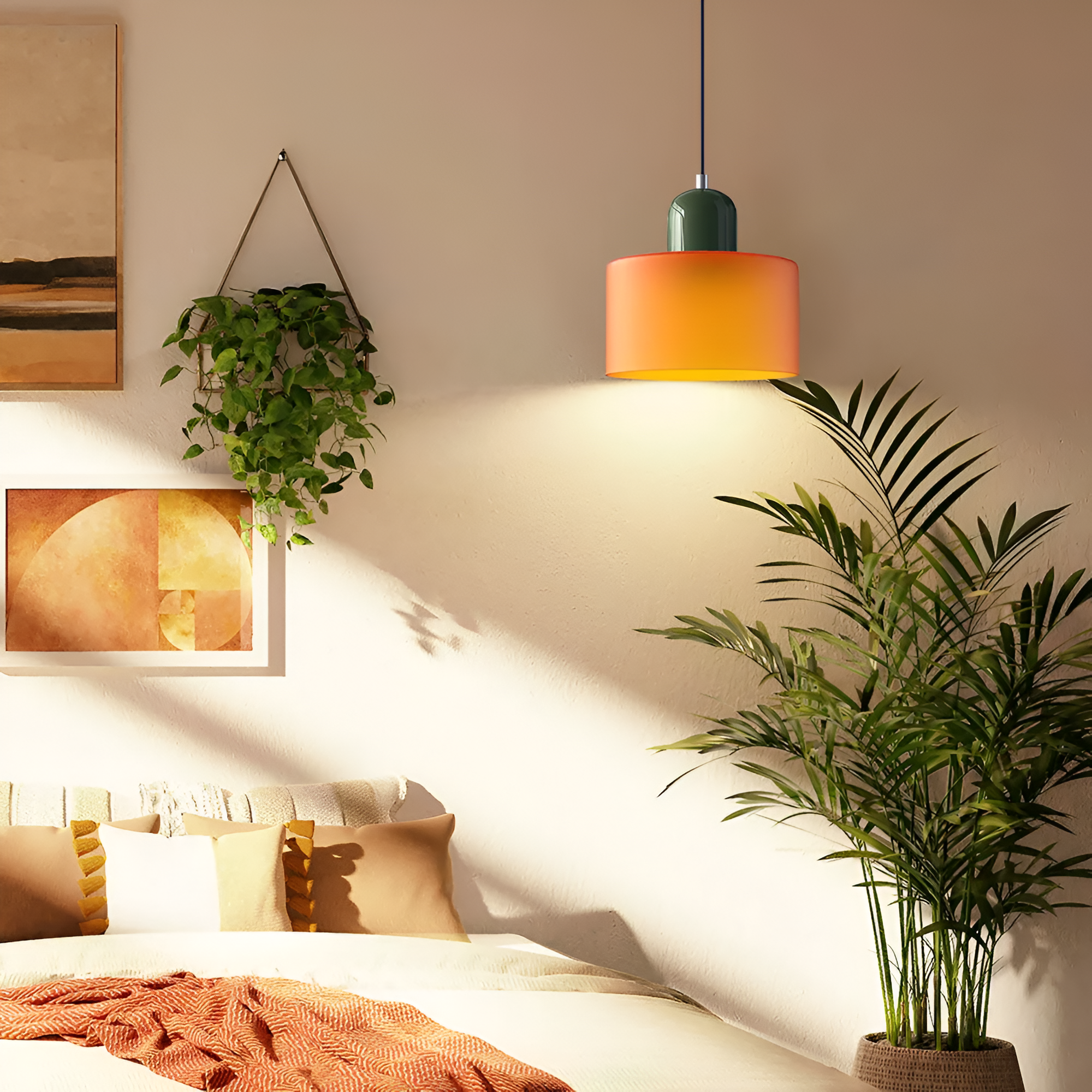 Elvarin – závěsná lampa s nordickým skleněným stínidlem