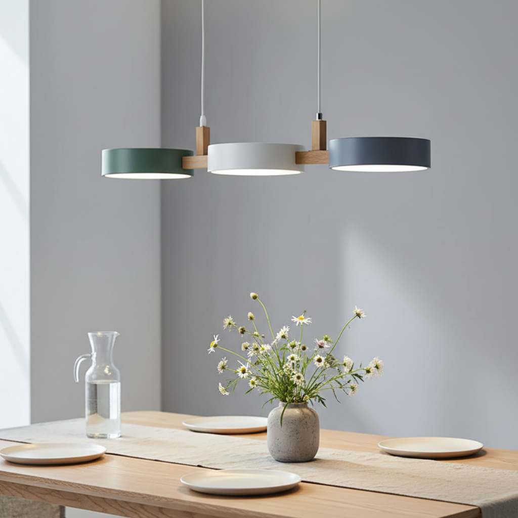 Trestra – lineární závěsné svítidlo skandinávského designu pro jídelnu a kuchyň