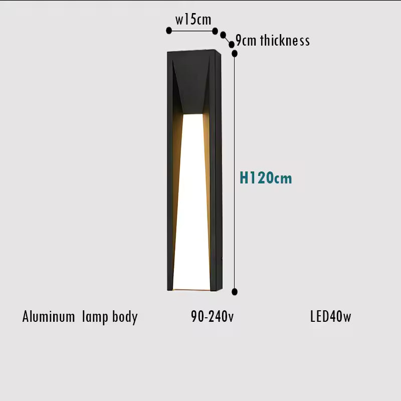 Veyron - Applique murale extérieure rectangulaire moderne