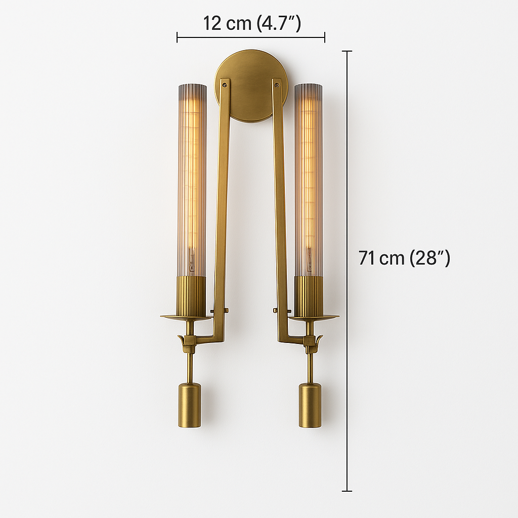 Fontara – Lámpara de pared minimalista de vidrio retro