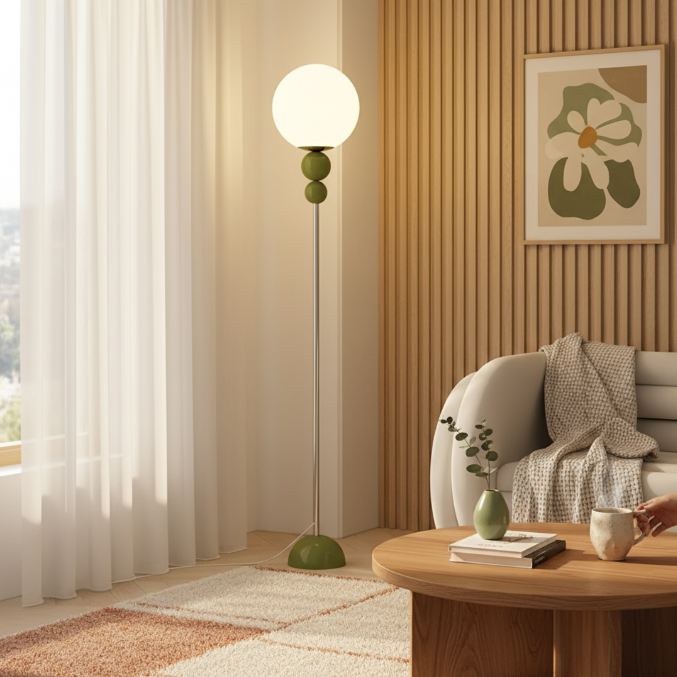 Dornelle – Lampada da terra elegante e moderna a LED per soggiorno e ufficio