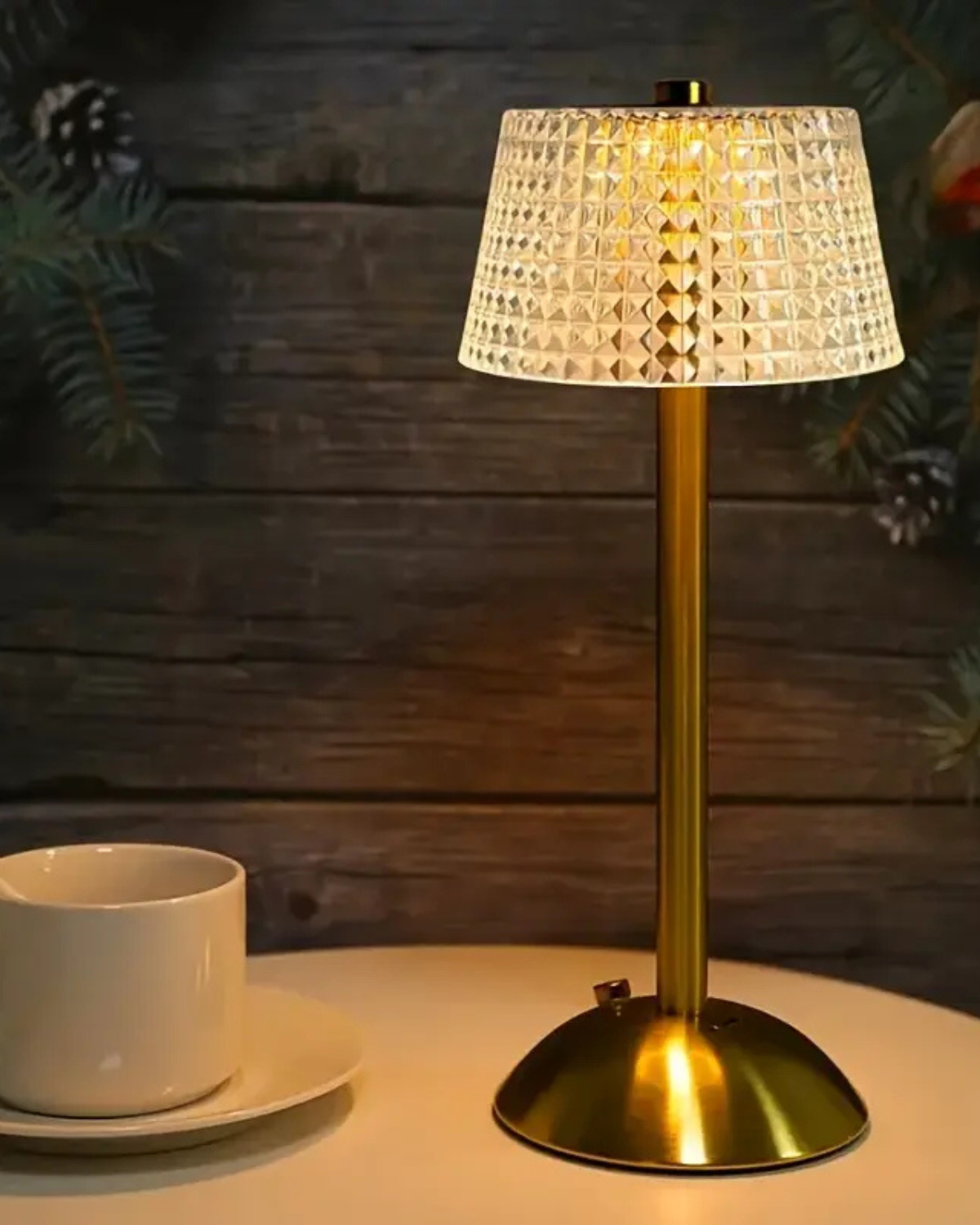 Glyntara – Lampada da Tavolo Ricaricabile con Tre Colori di Luce Regolabili