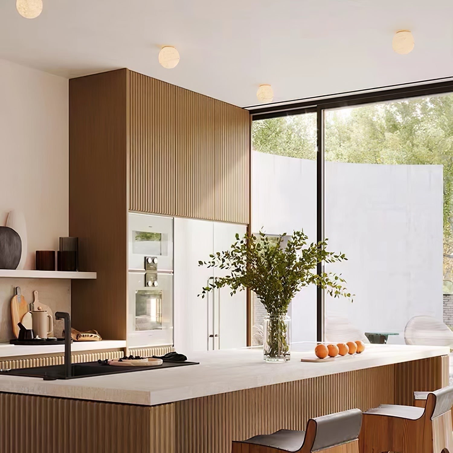 Orbellea – Alabastrová Elegance Japandi Mini nástěnná lampa Orb