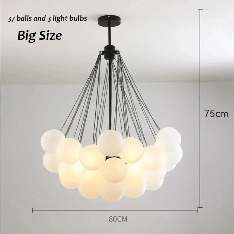 Solvarra - Matt üveggömb modern csillár