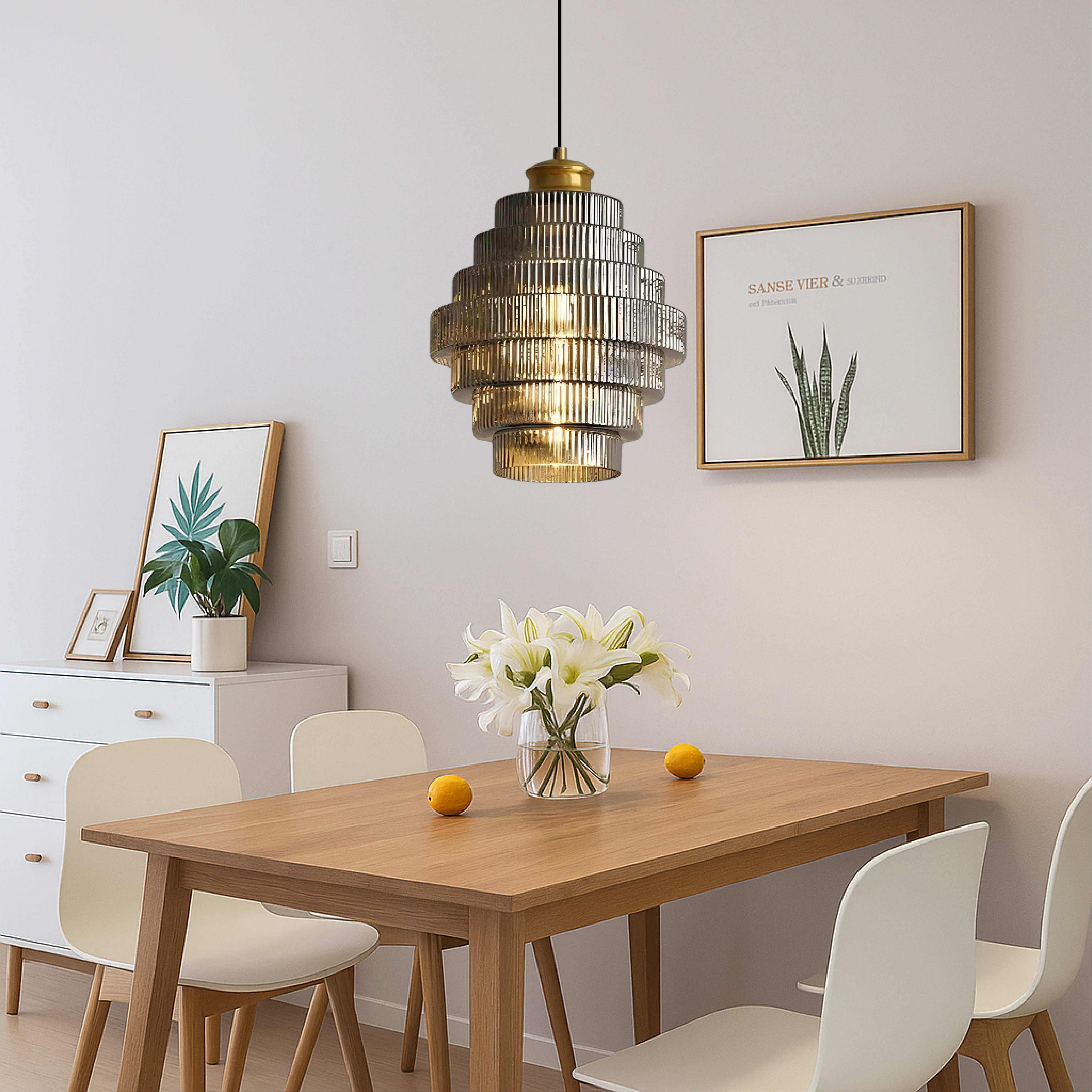 Vindan - vintage závěsná lampa s vrstveným sklem