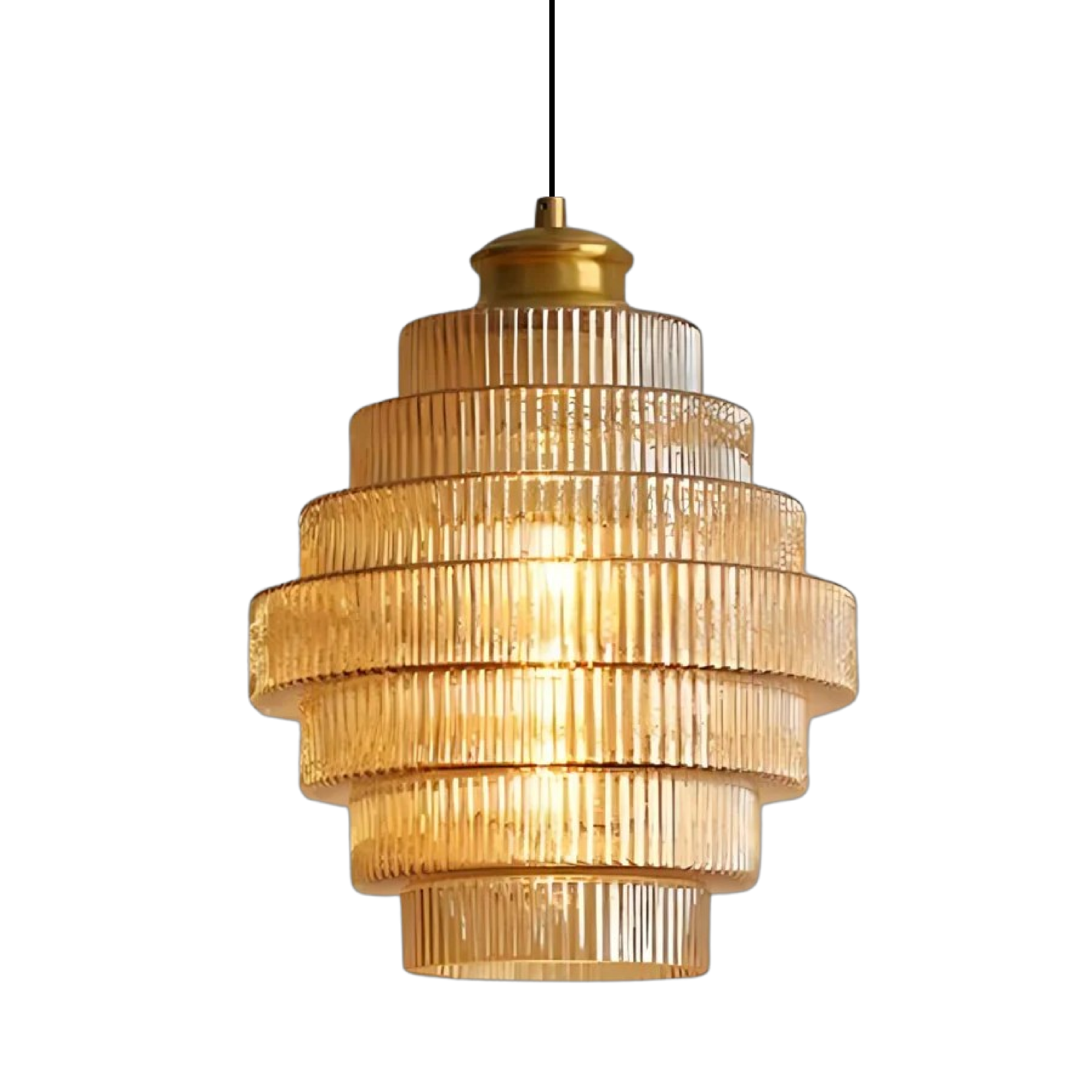 Vindan - Vintage Tiered Glass Hanging Lamp