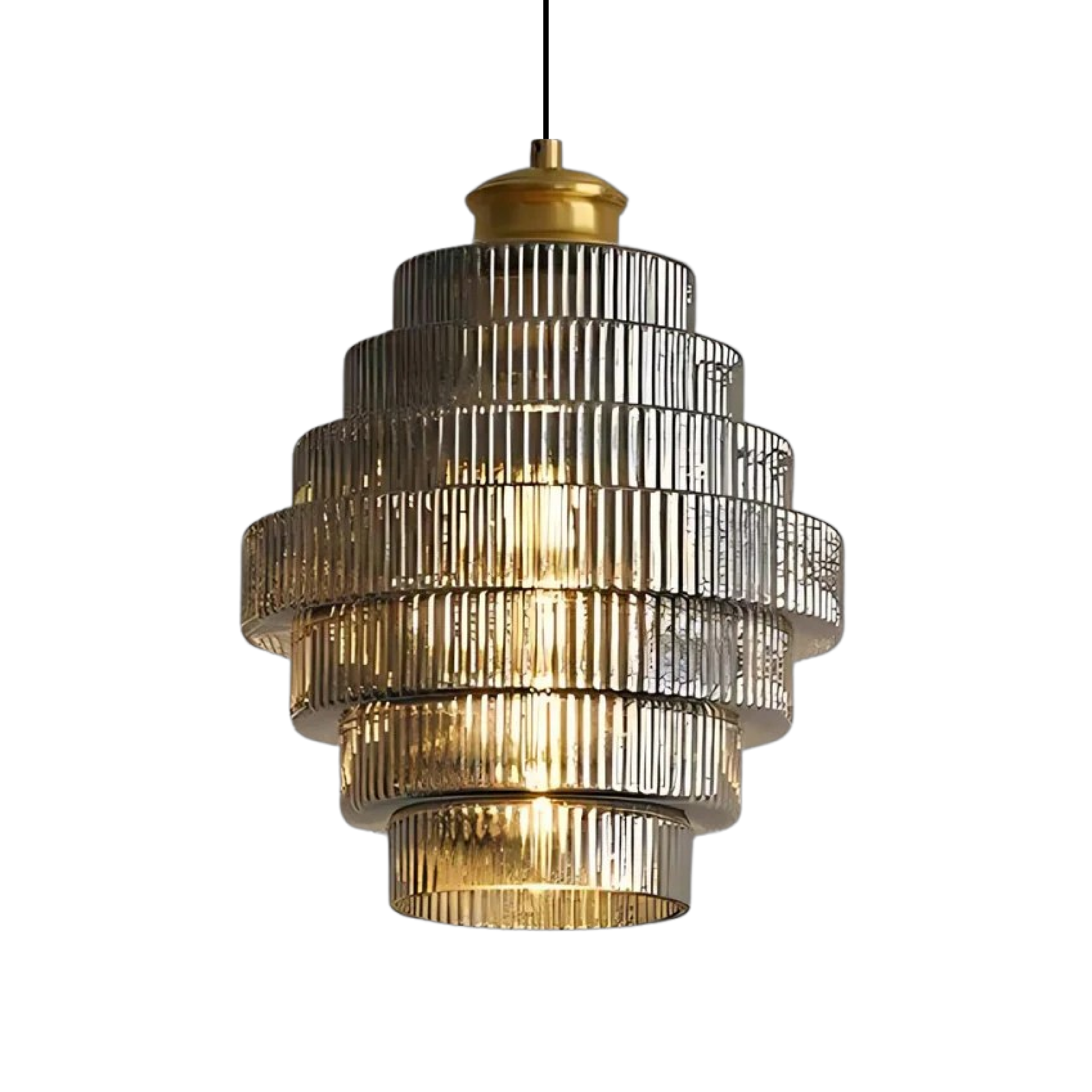 Vindan - vintage závěsná lampa s vrstveným sklem
