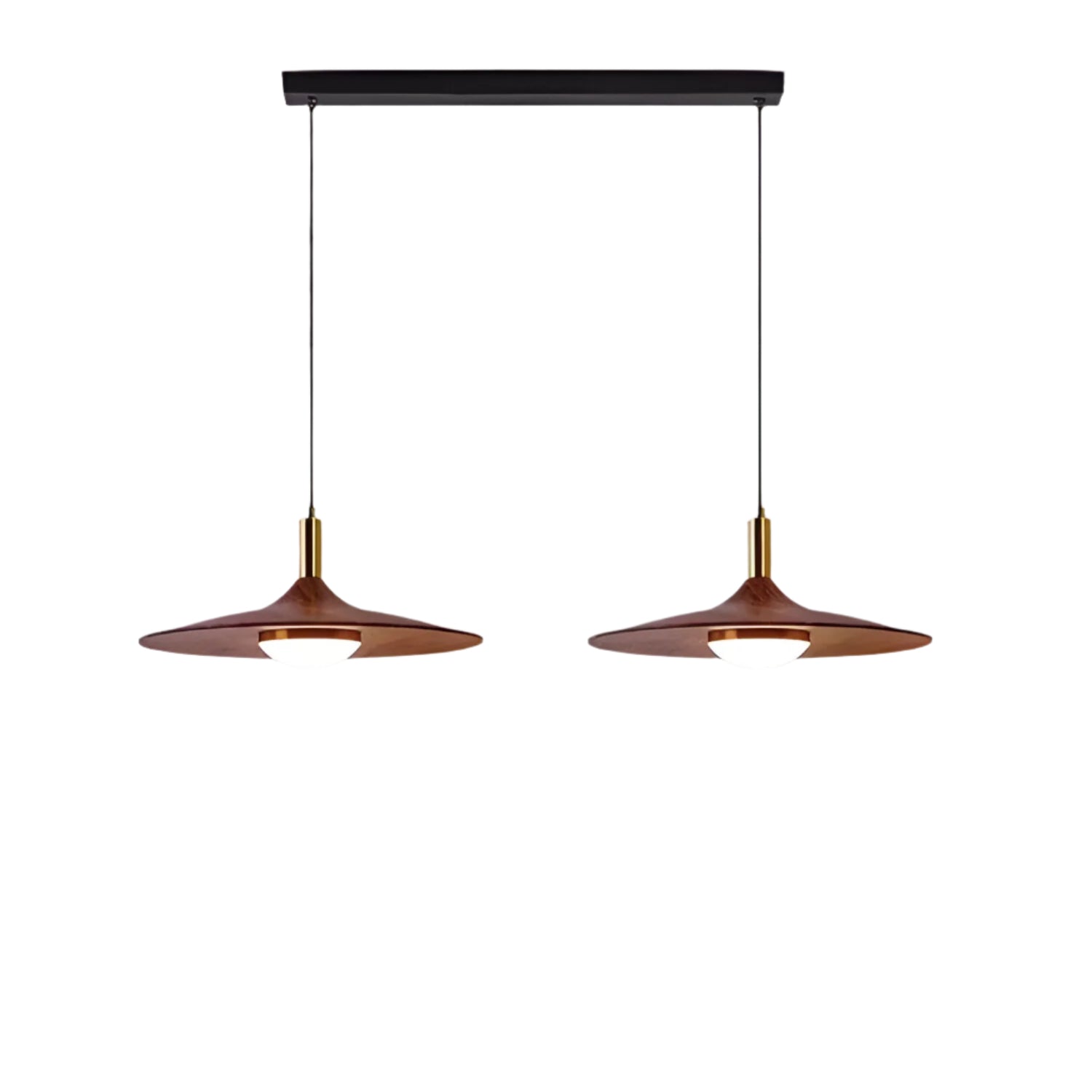 Drayven - Nordic Style Walnut-Finish Iron Pendant Light