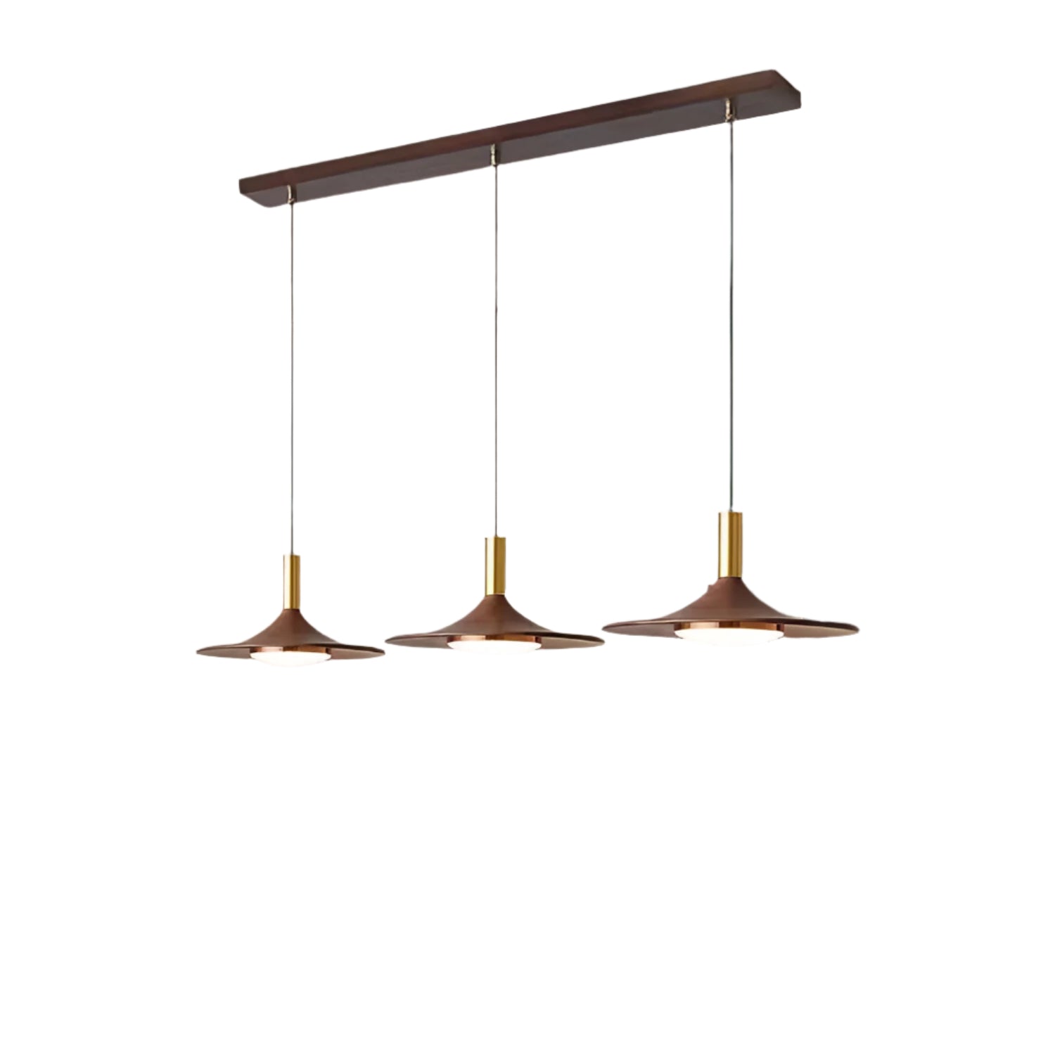Drayven - Nordic Style Walnut-Finish Iron Pendant Light