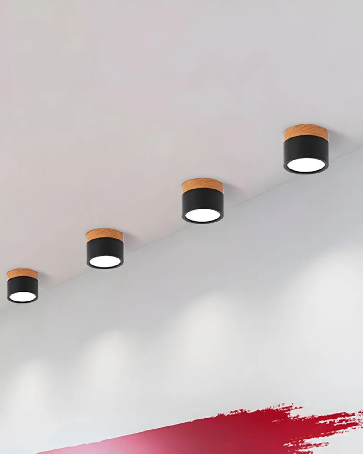 Revionne – Clairon modern, fényerőszabályozható LED mennyezeti lámpa geometriai mintával