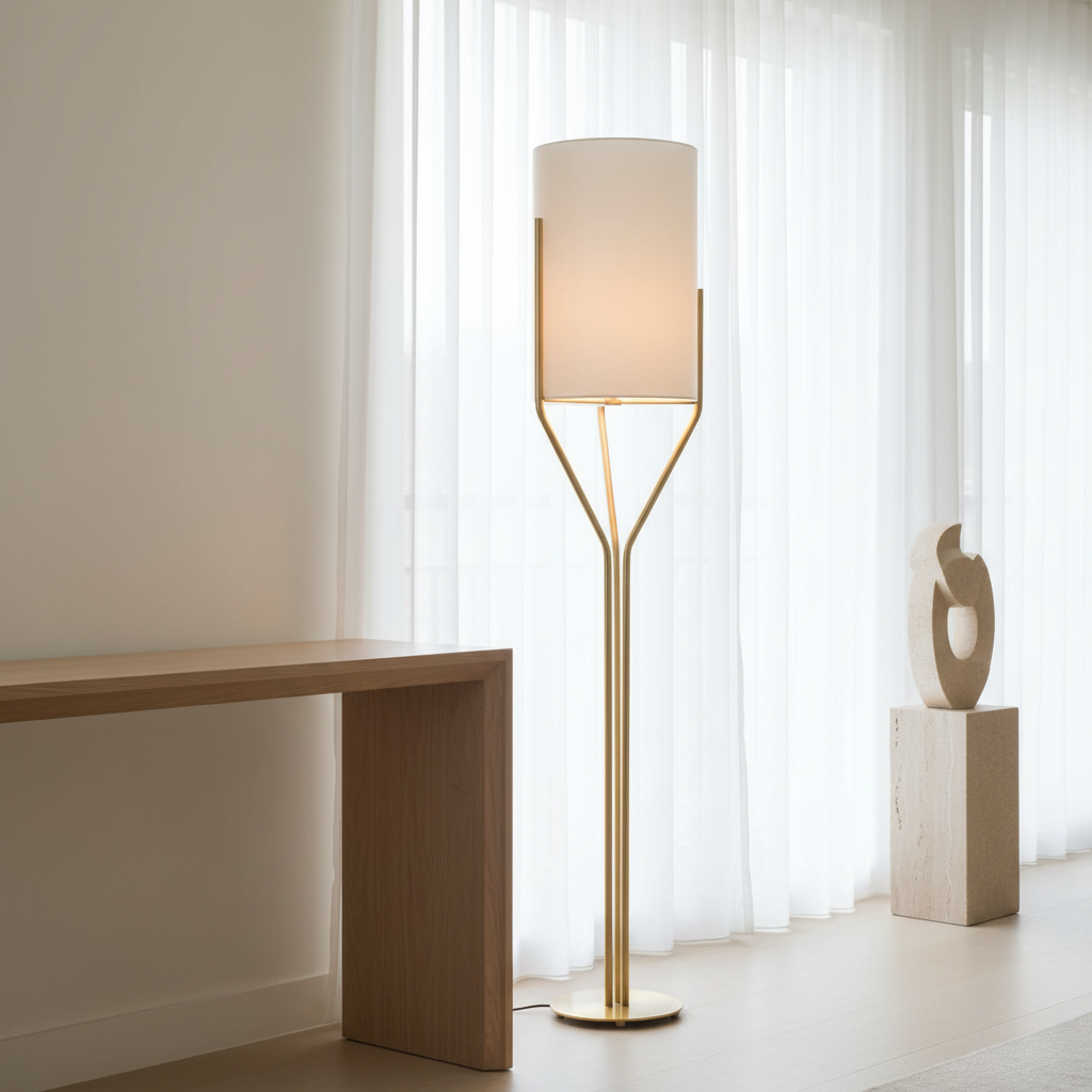 Sylvorae - Elegáns modern réz állólámpa nappali világításhoz