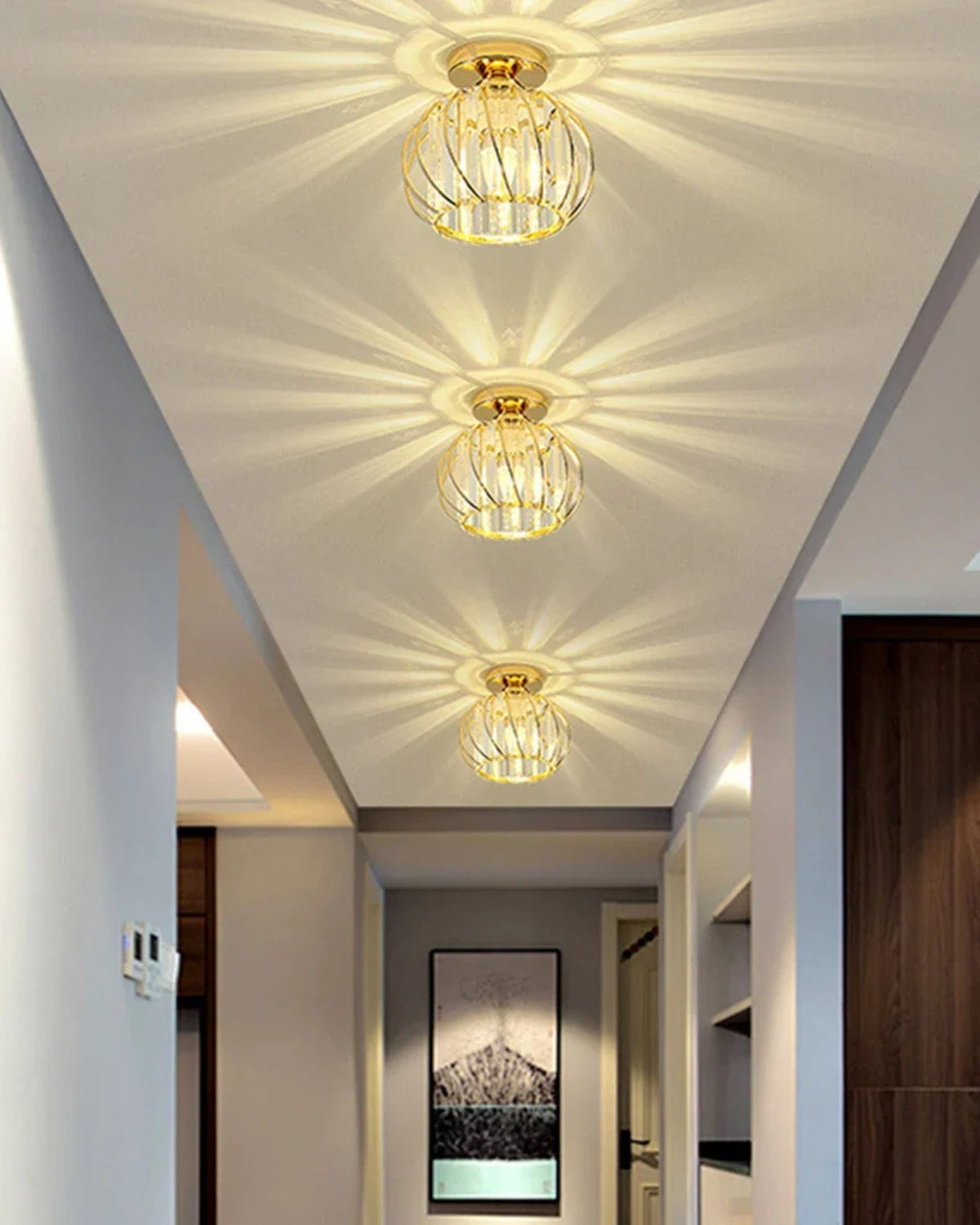 Élaris – Csillagihlette Szobrászati Kristály Mennyezeti Lámpa