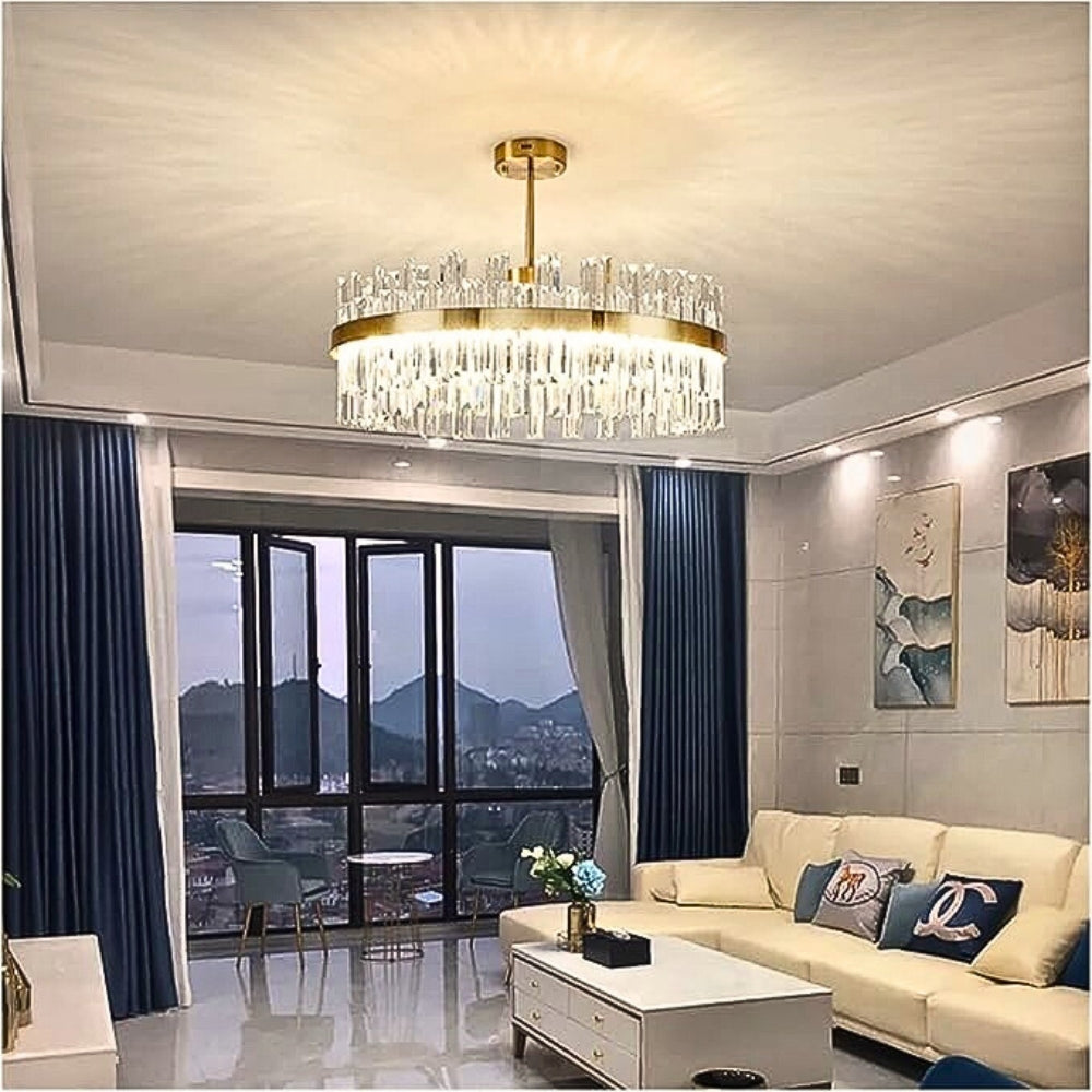 Solurelle – Lampadario di Cristallo in Vetro Nordico