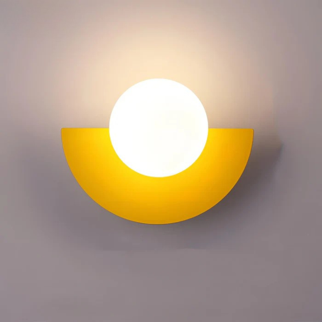 Doniar – Applique da parete a globo in vetro moderno minimalista con LED, 1 luce