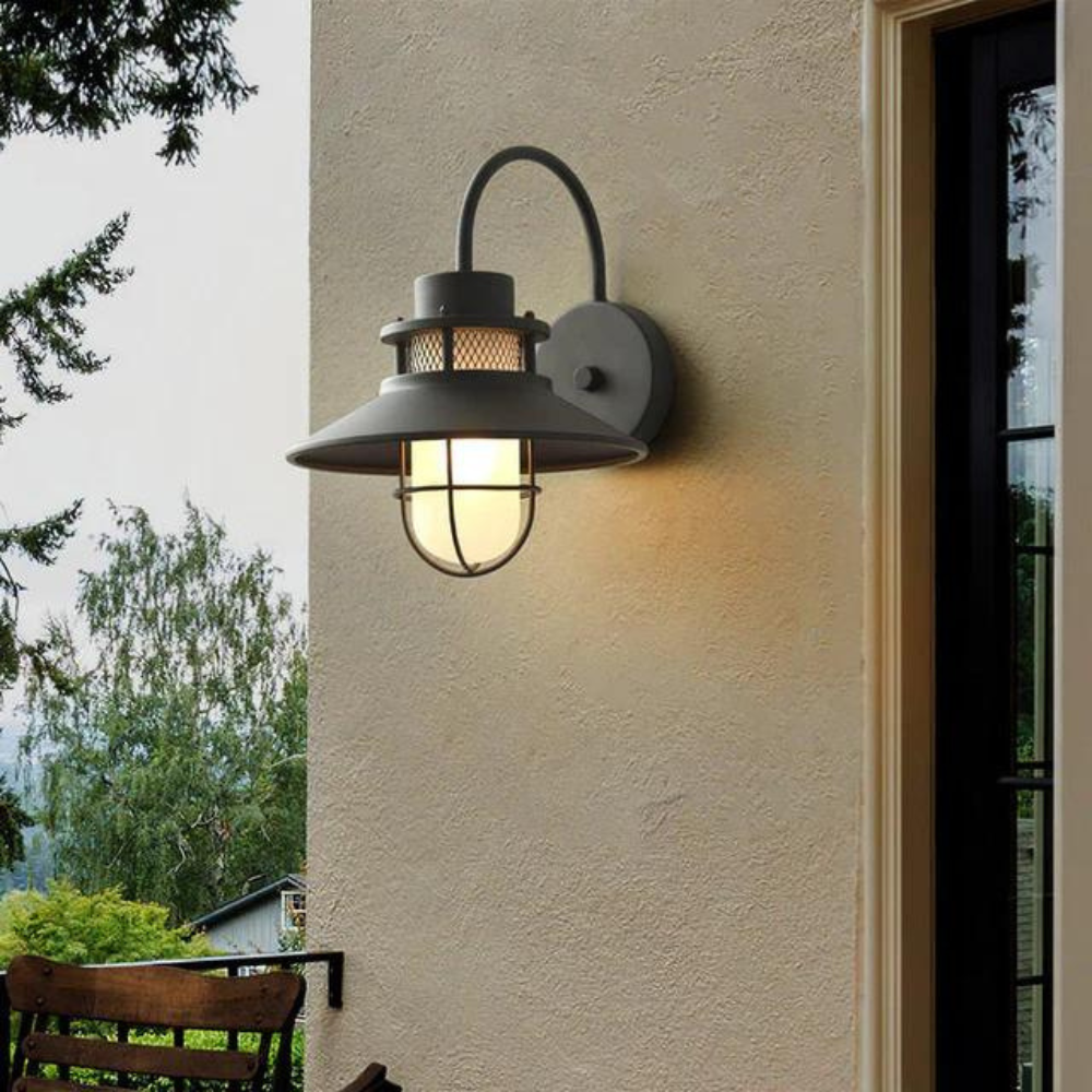 Torvain - Luminous Outdoor Torch Metal Outdoor Wall Lamp