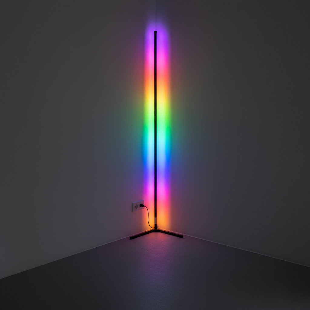 Lunivar - Vékony LED állólámpa távirányítóval és állítható világítással