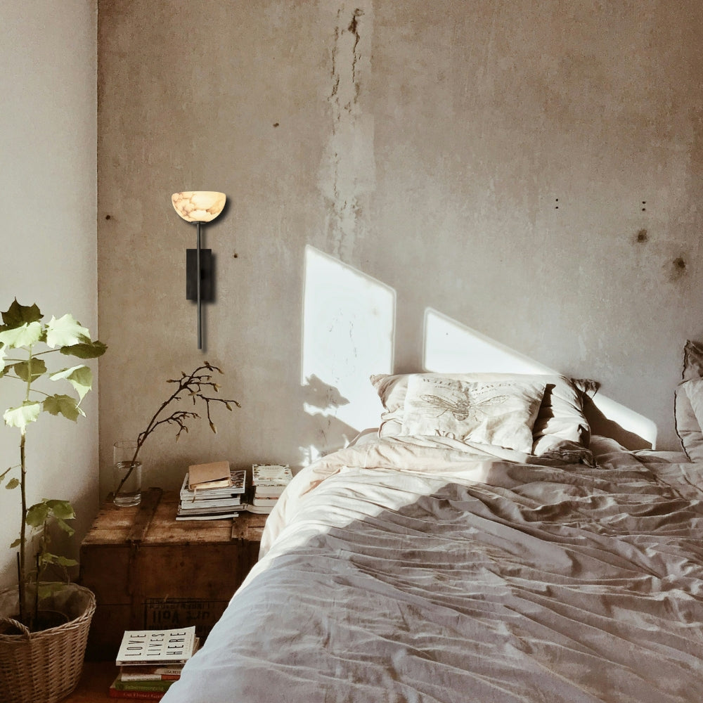 Cuphera – Alabasterkop Minimalistisk Væglampe