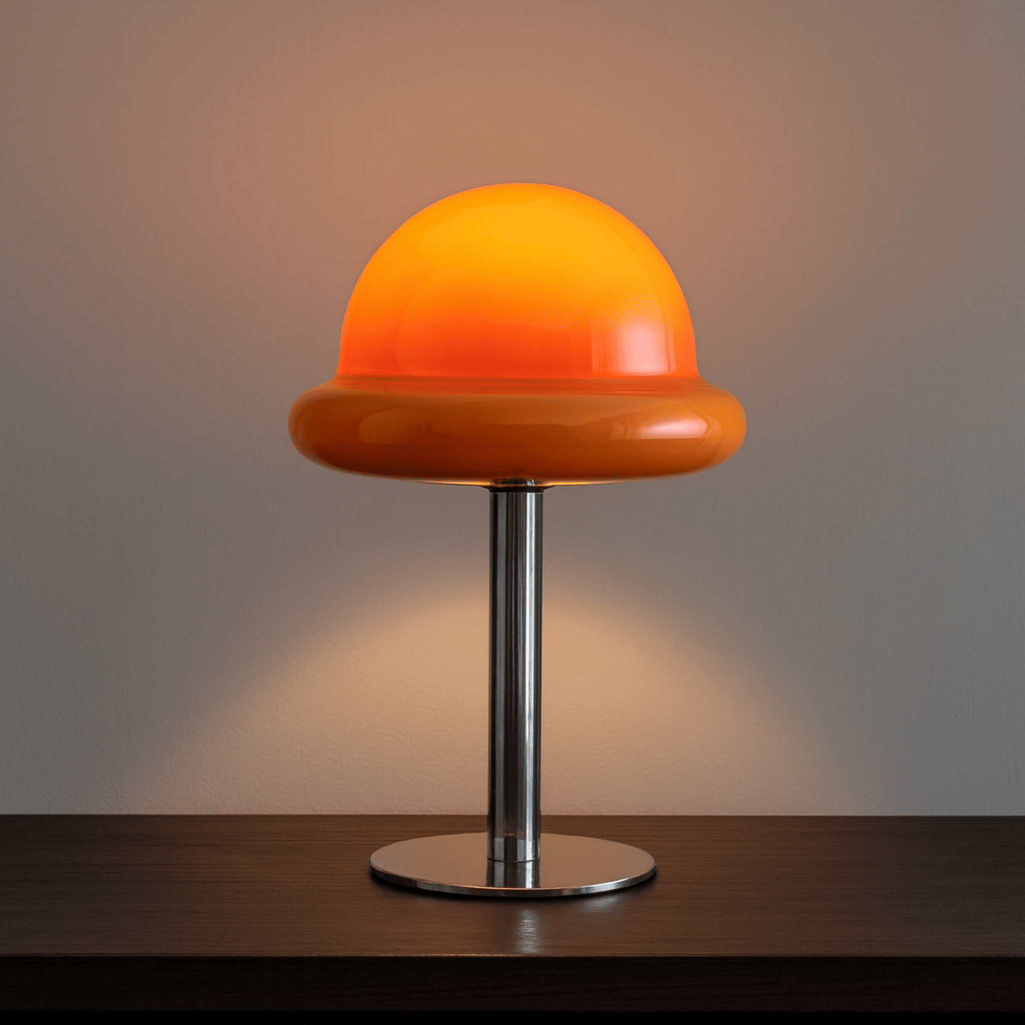 Lumirel - Retro üveg gomba asztali lámpa