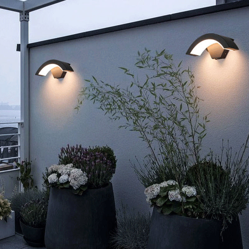Eryndor - Nordic Arc Metal LED IP65 Waterproof Outdoor Wall Light